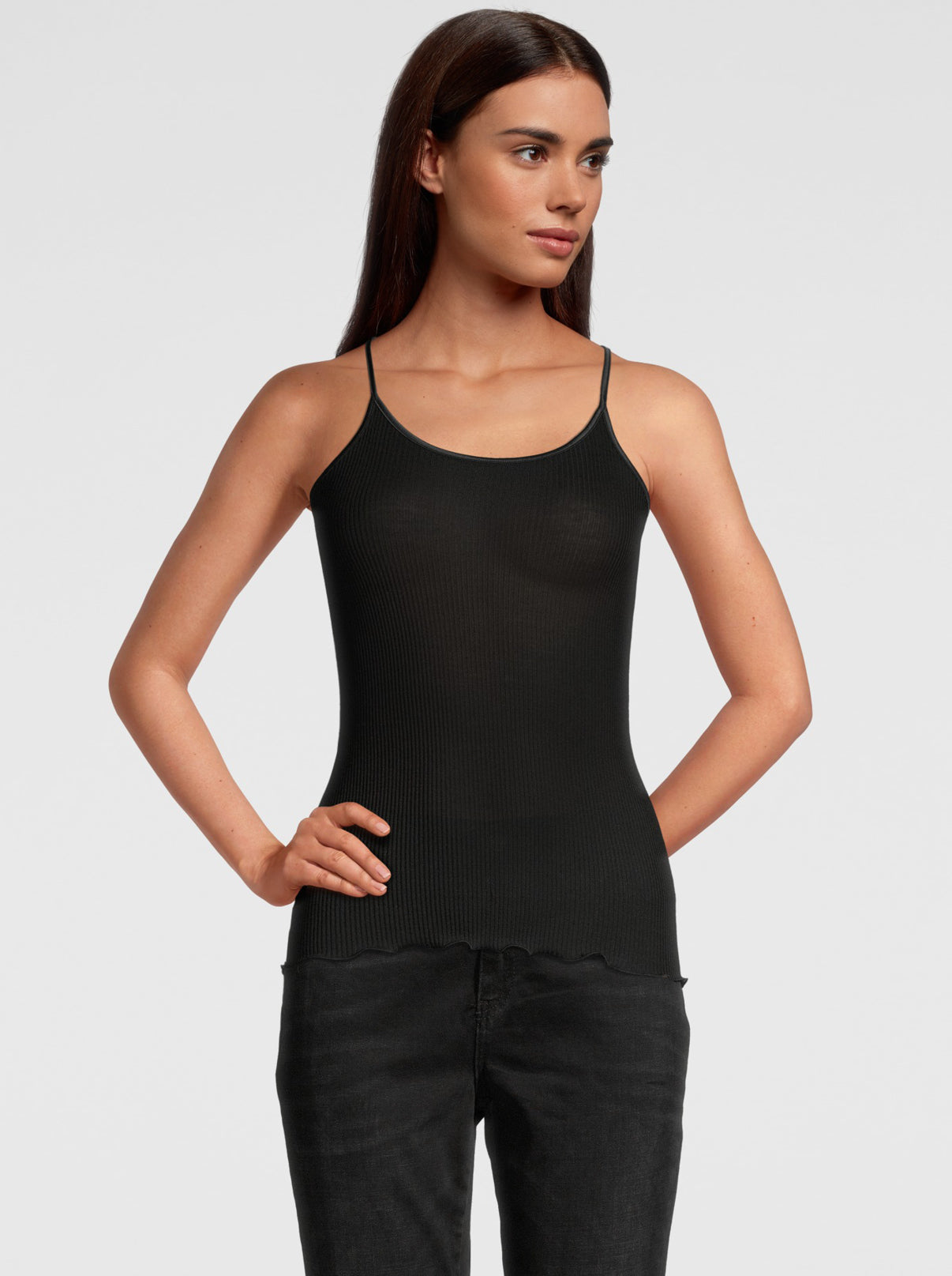 Spaghetti Top in Wool and Silk 3420 - Oscalito