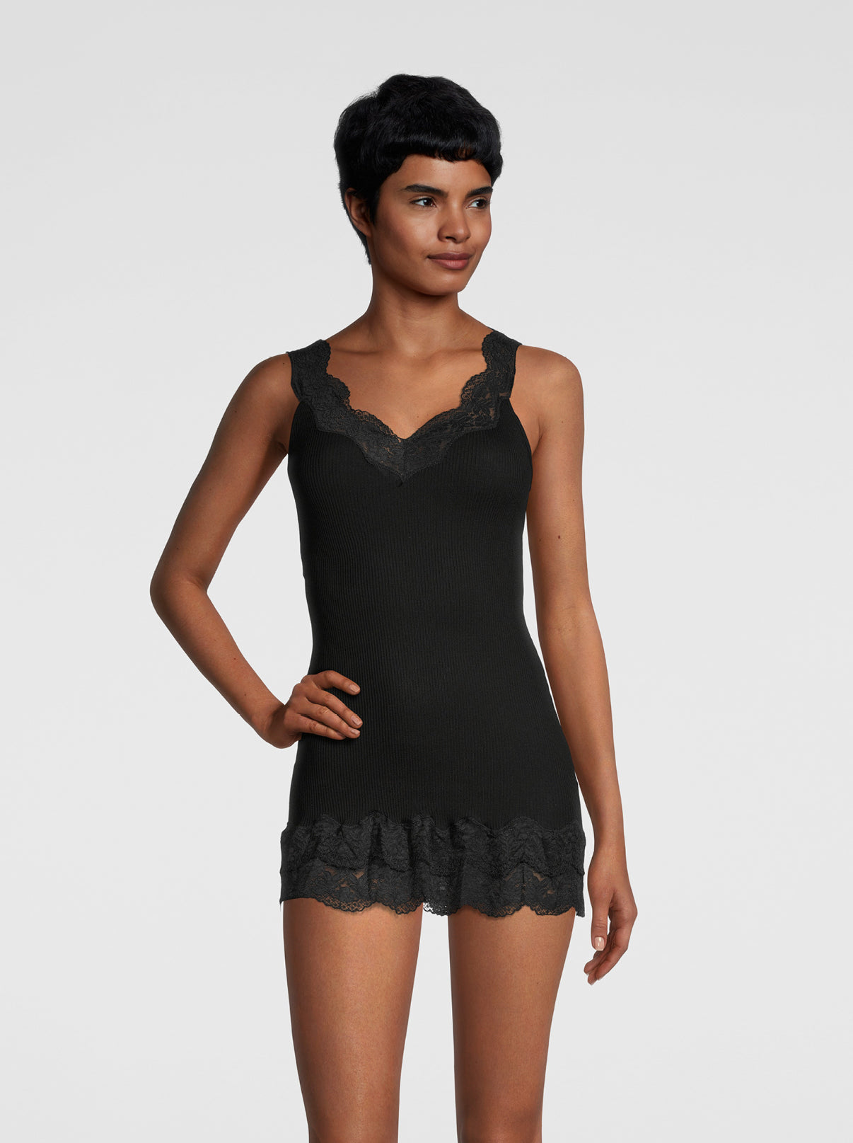 Filoscozia Tank Babydoll with Leavers Lace 7006 - Oscalito