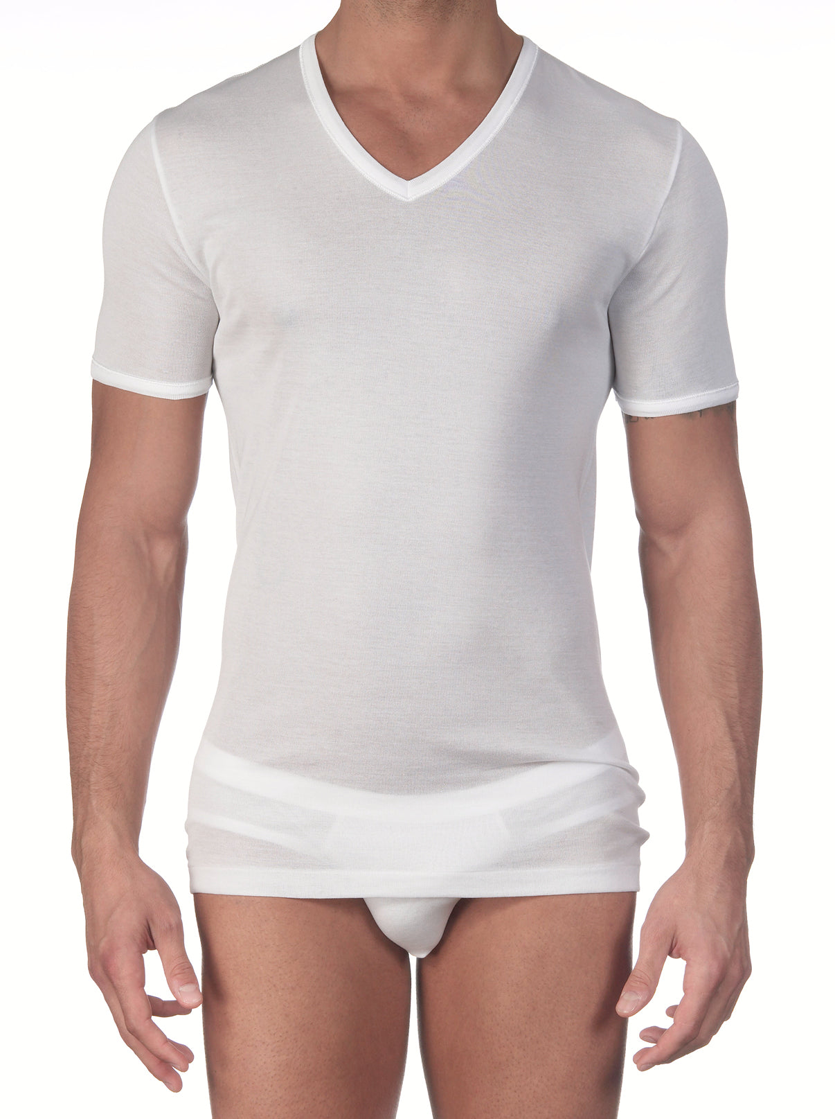 Man Cotton V neck shirt