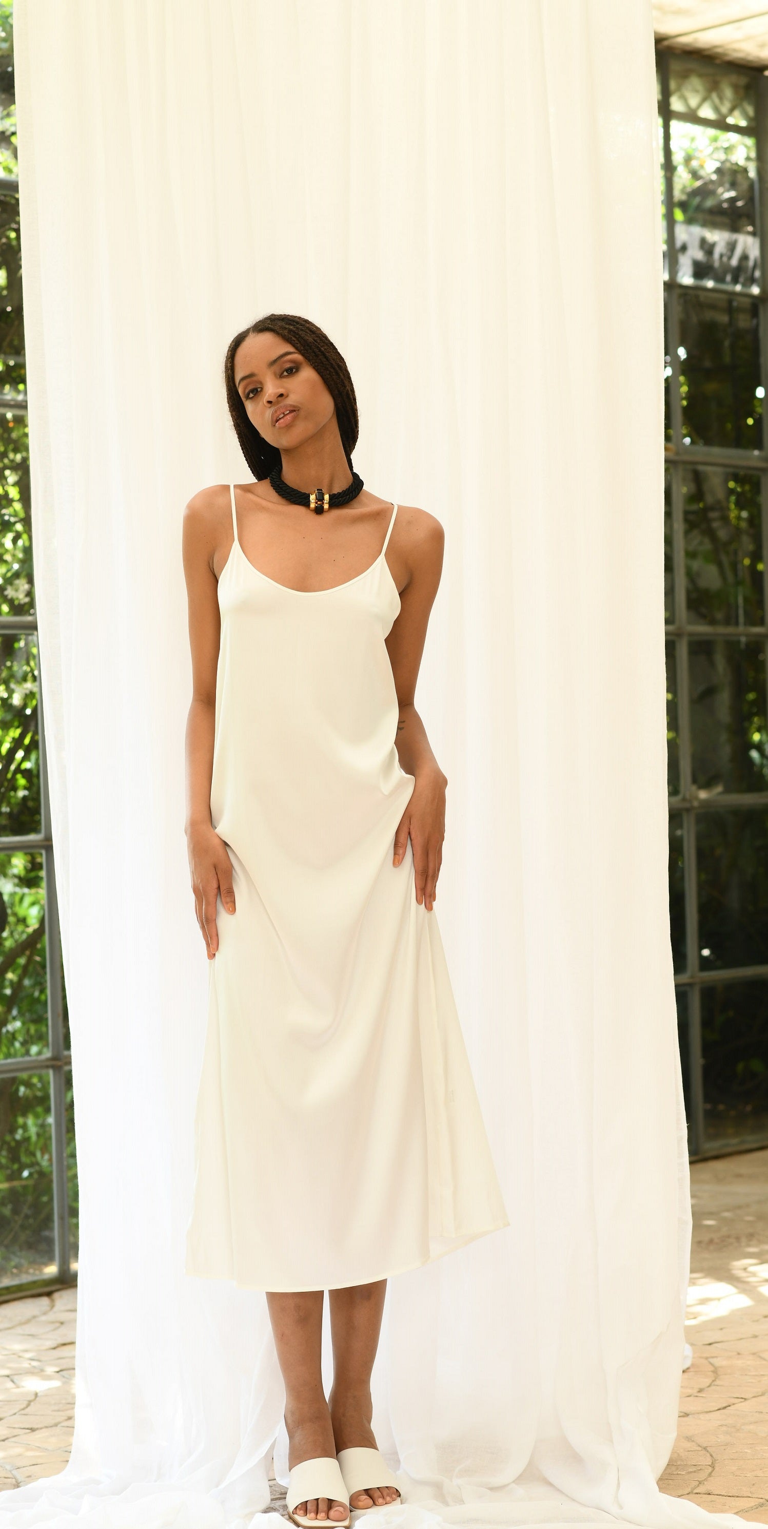 Long Slip in Stretch Silk 10311 - Oscalito