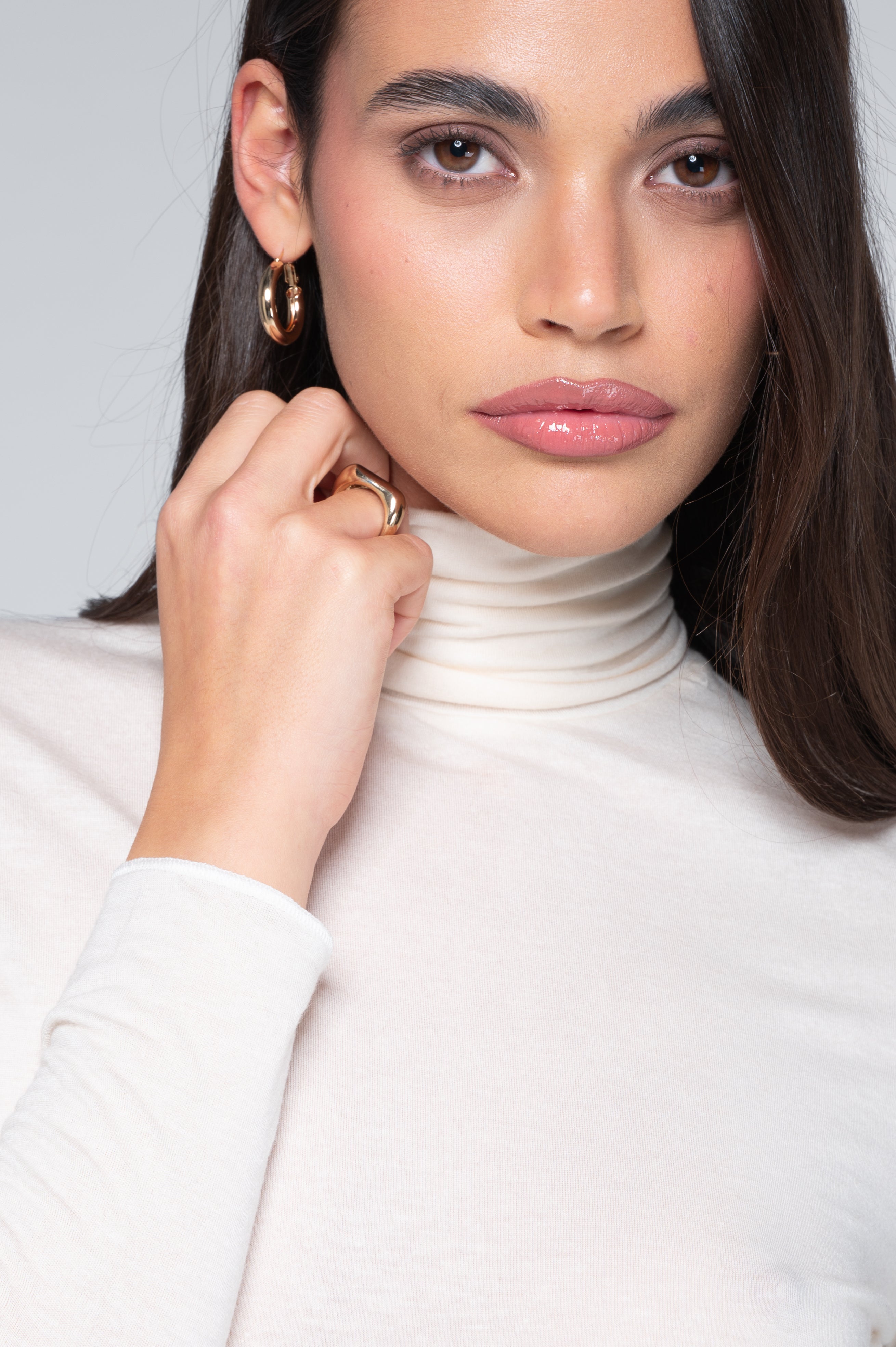 Modal cashmere long sleeves turtleneck shirt 1482