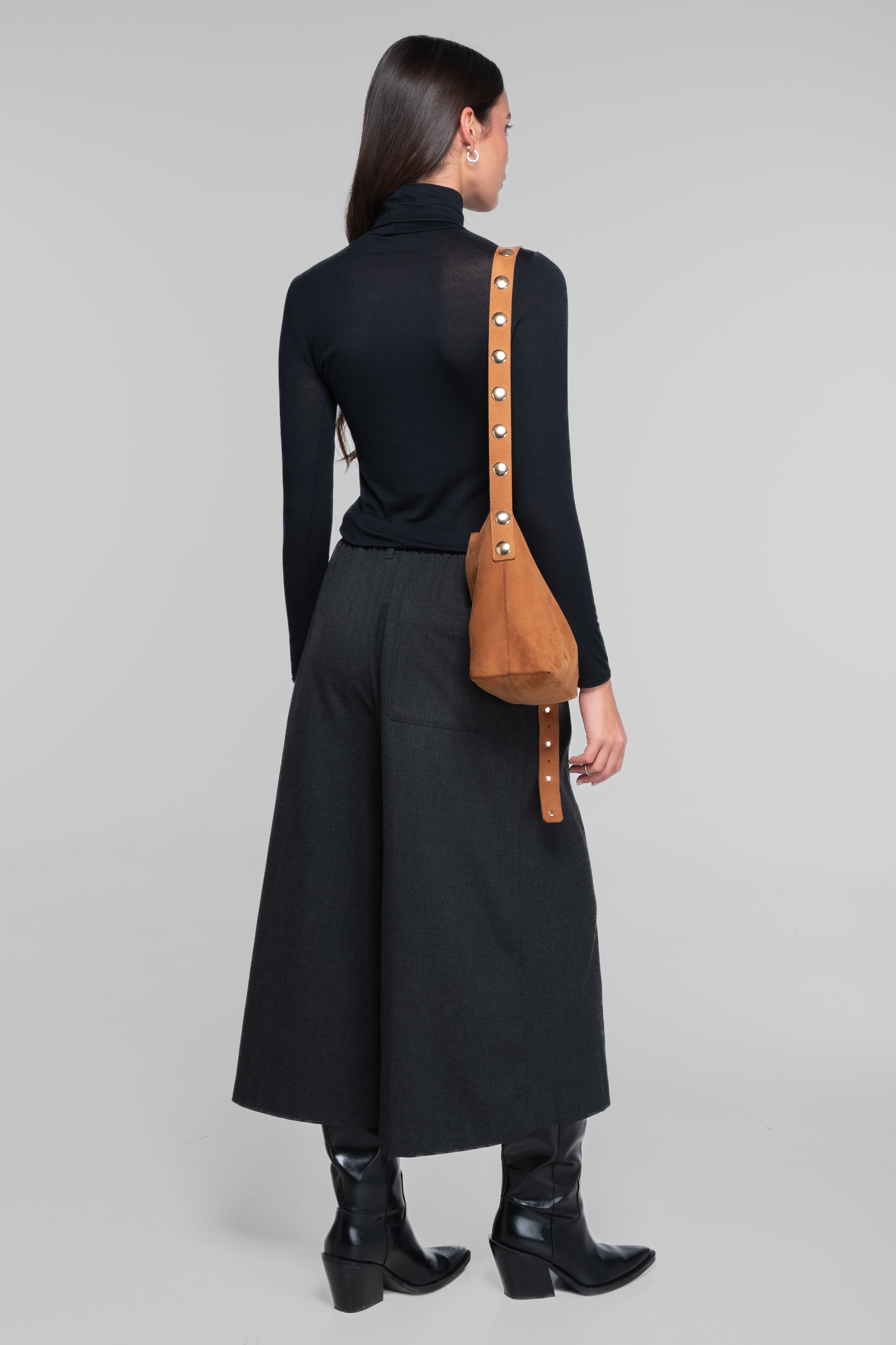 Modal cashmere long sleeves turtleneck shirt 1482