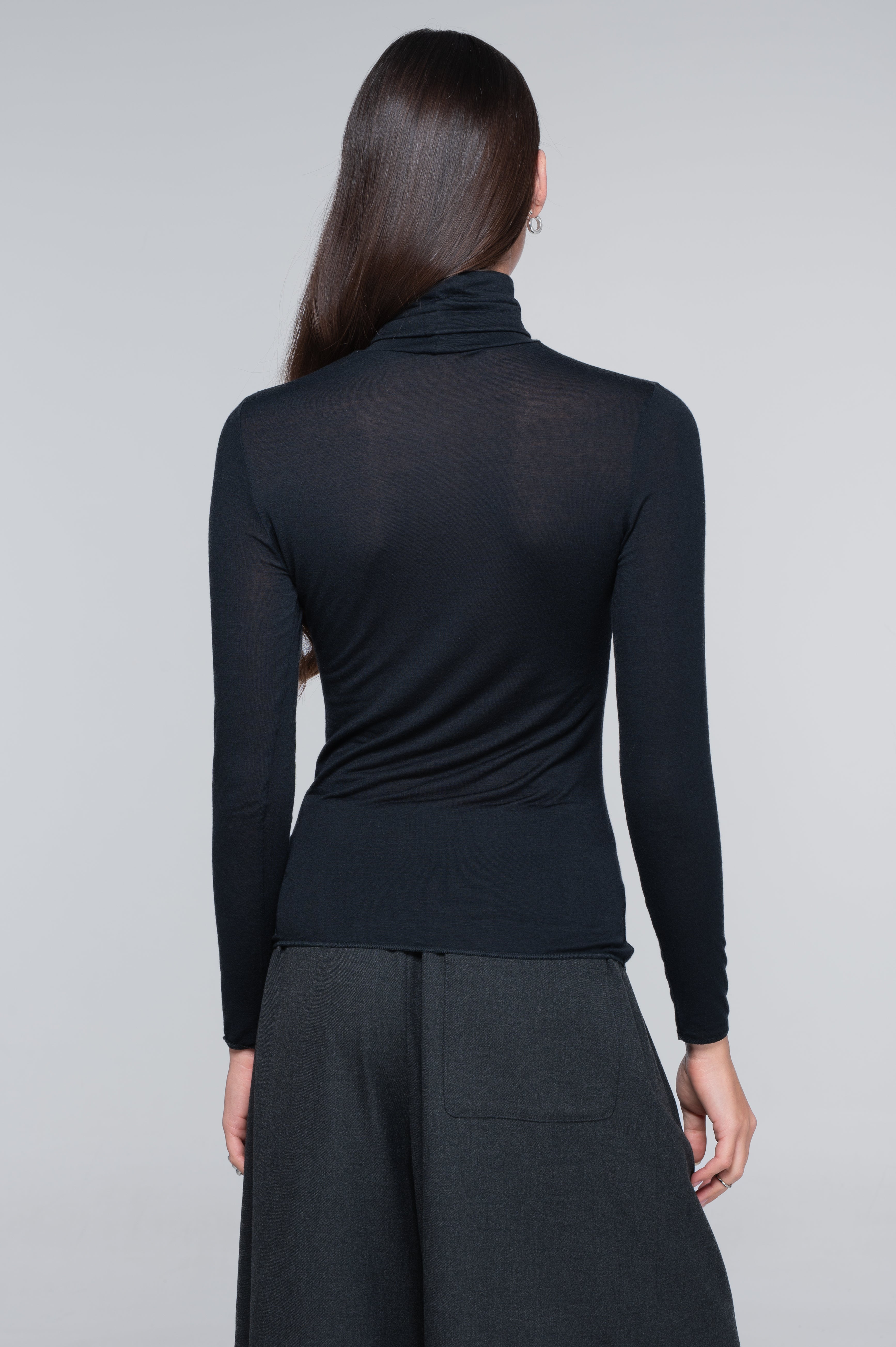 Modal cashmere long sleeves turtleneck shirt 1482