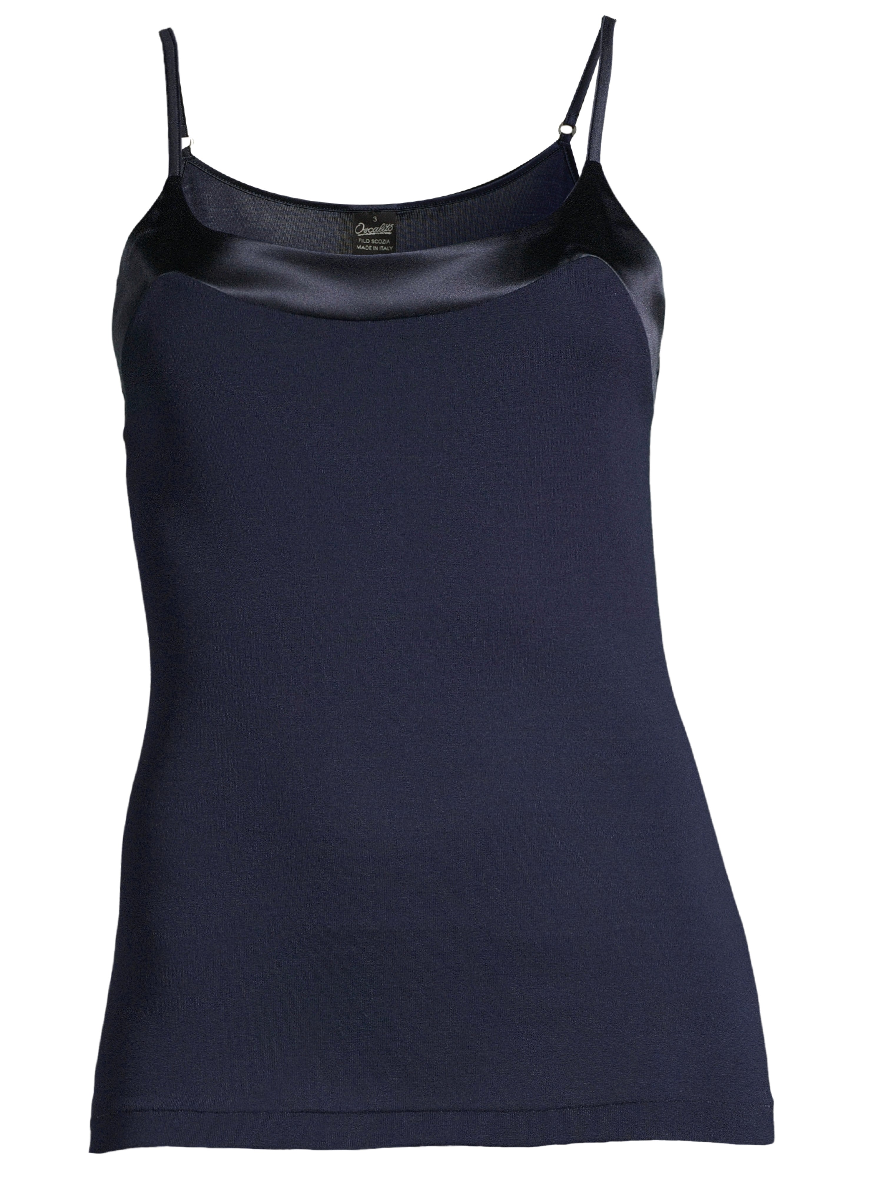 Top Filoscozia Spaghetti avec Bordure en Satin 16124