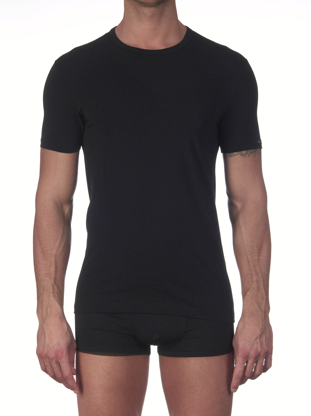 Set men's round neck t-shirt 2804 + men's boxer 2805