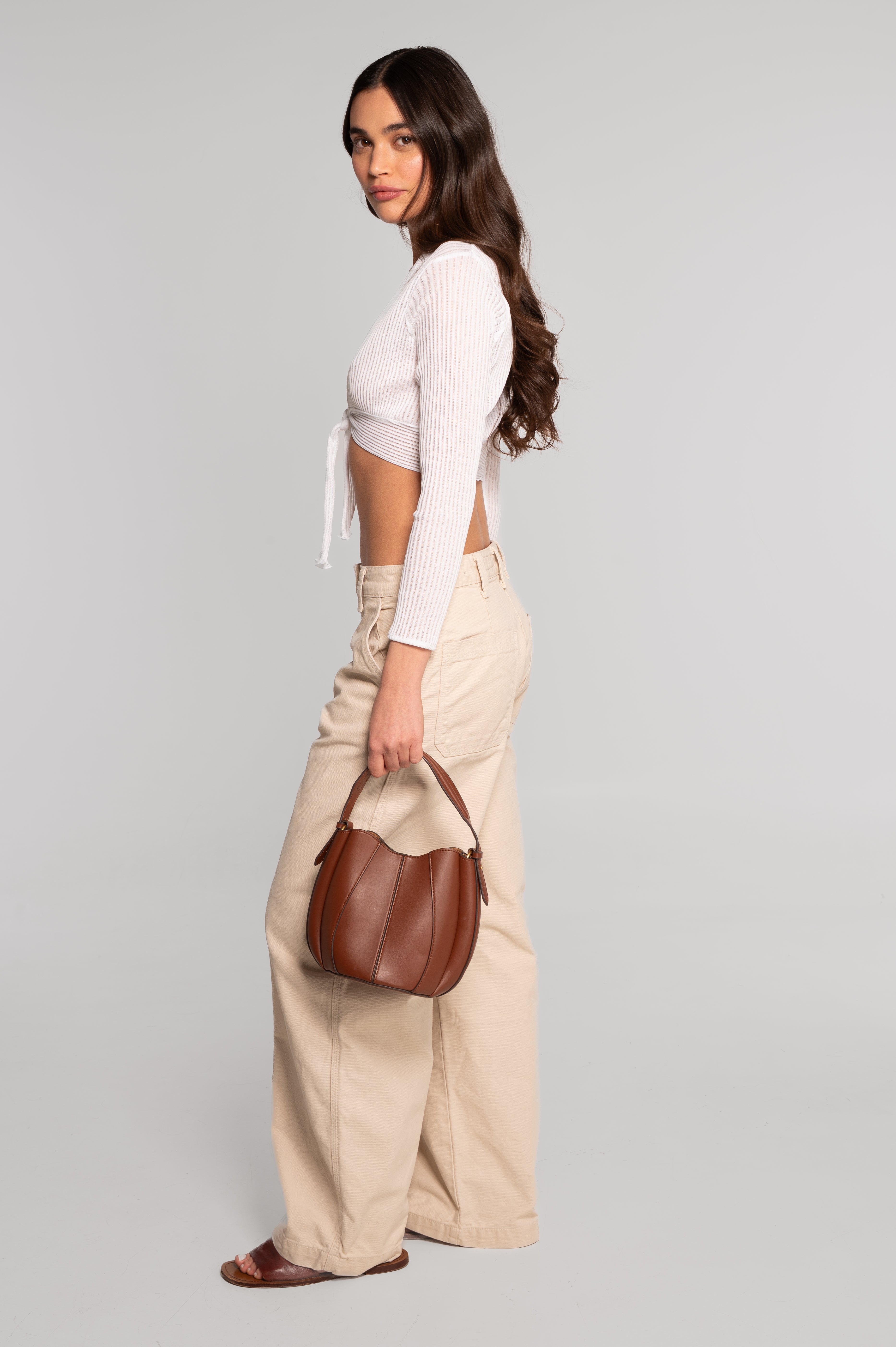 Cropped cardigan in ajouré Filoscozia 3110