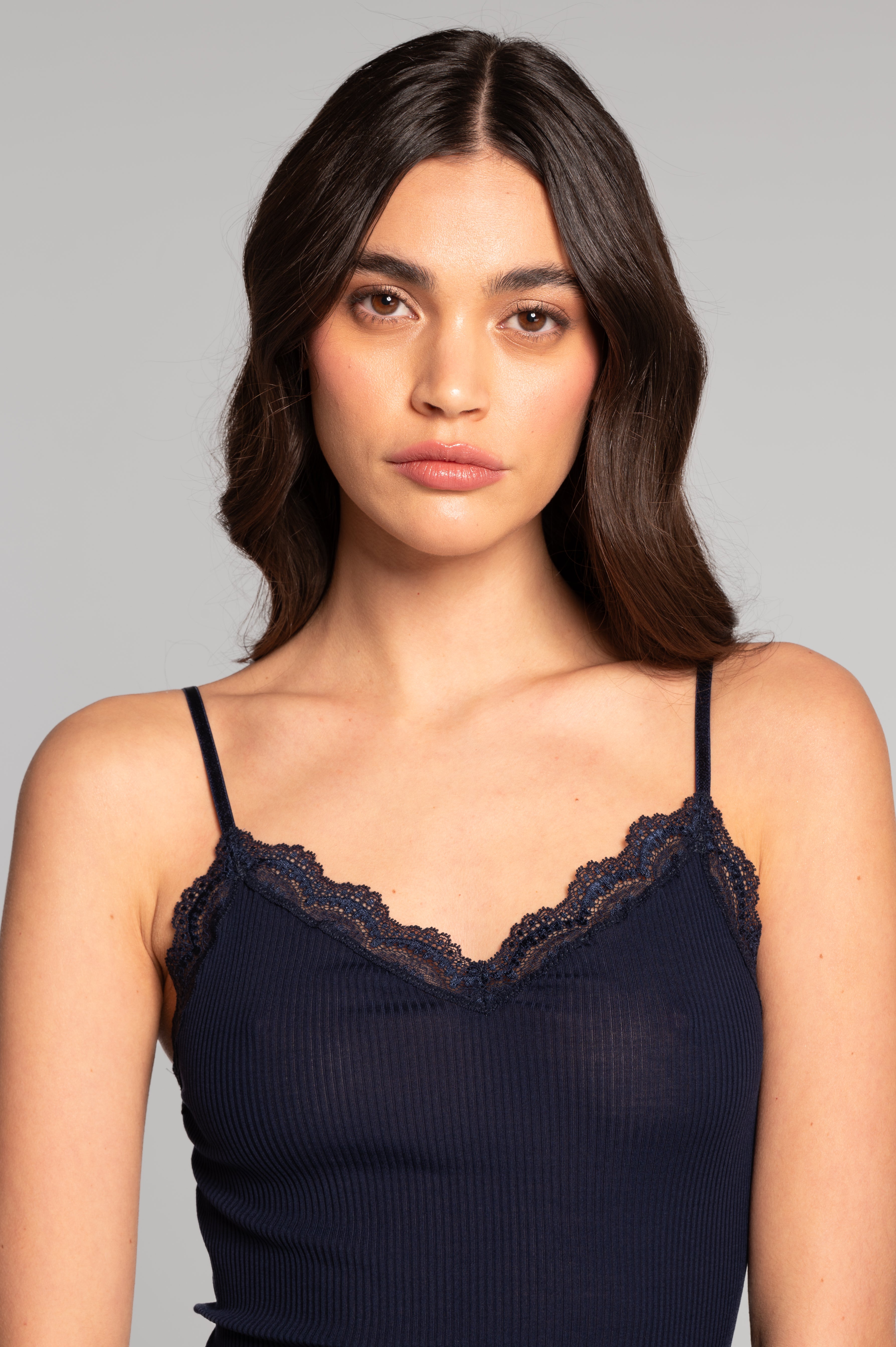 Filoscozia cotton and Leavers lace camisole top 3160