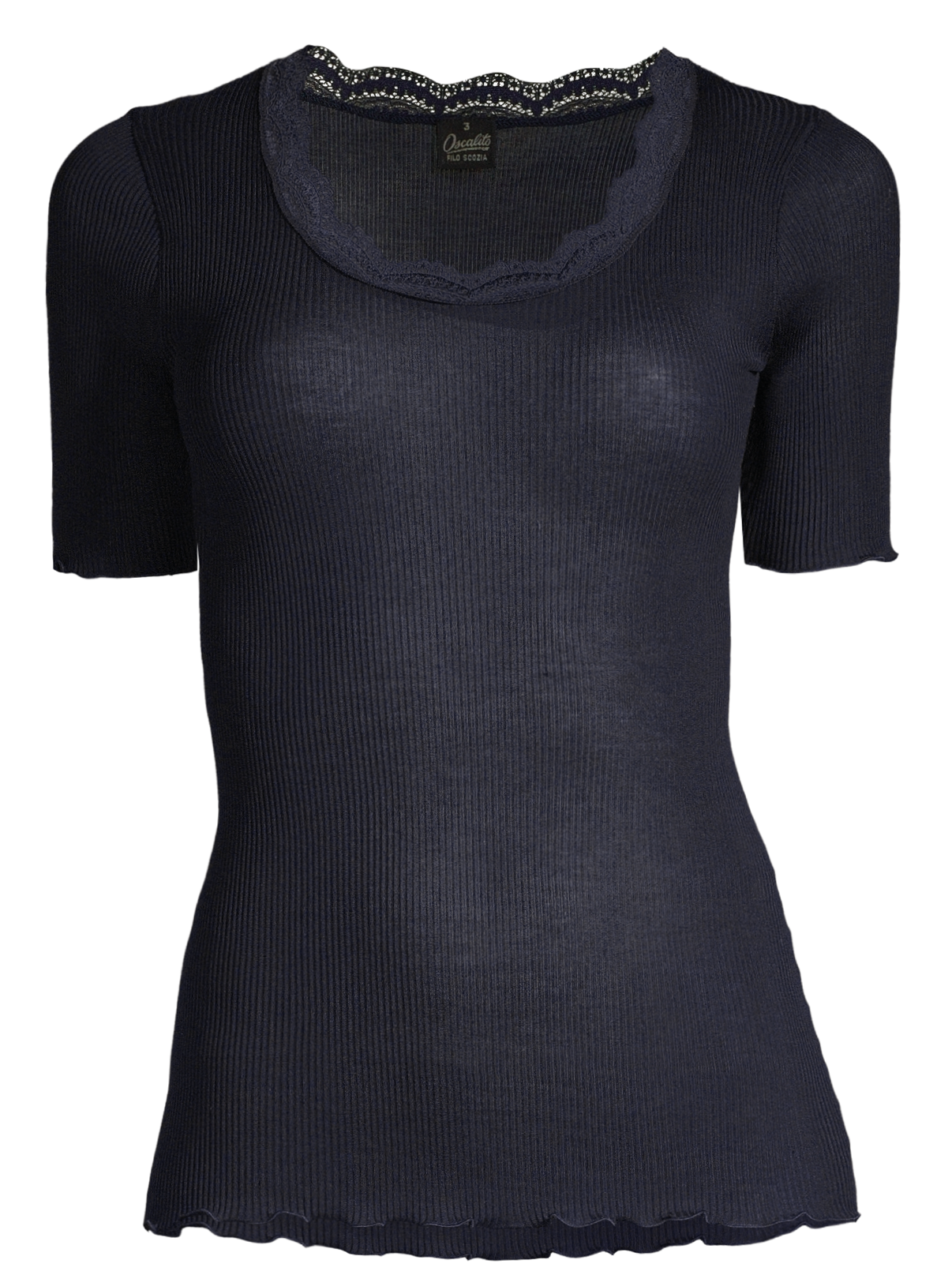 Filoscozia T-shirt with Leavers Lace 3164 - Oscalito