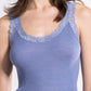 The Wool and Silk tank top with leavers lace 3410 - Oscalito