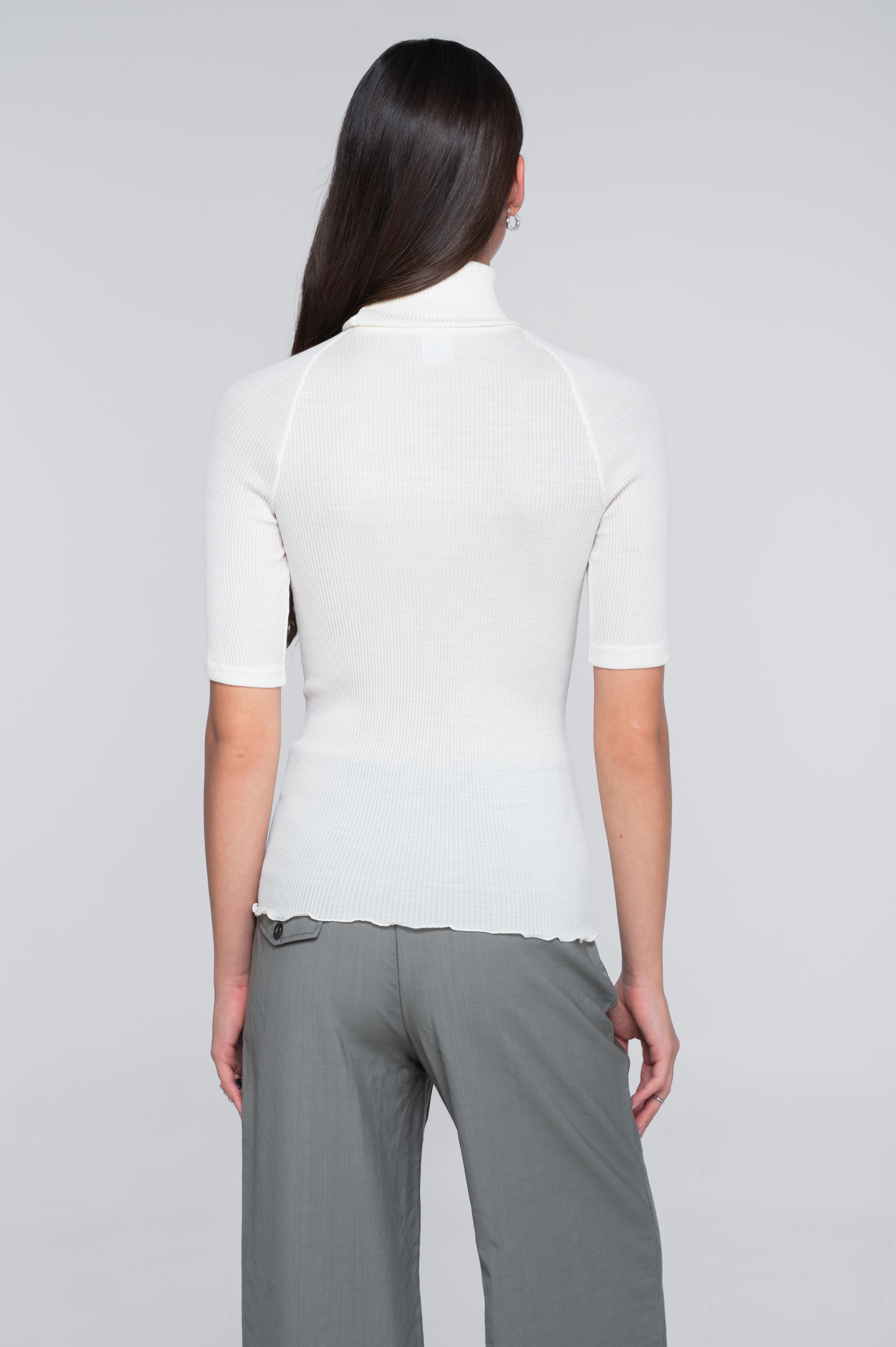 Half sleeve turtleneck Wool & Silk 3445