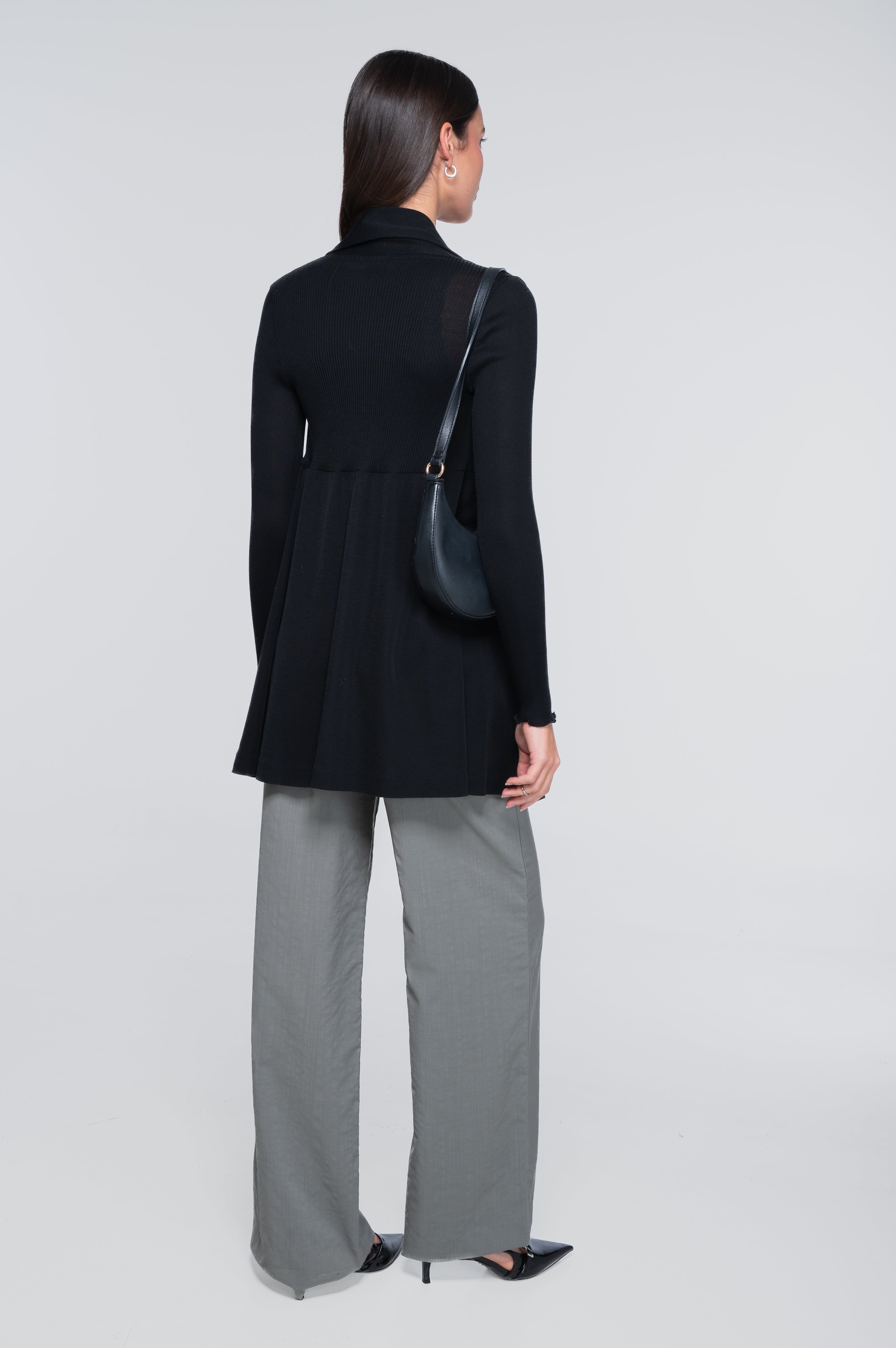Wool and silk long sleeves cardigan 3463