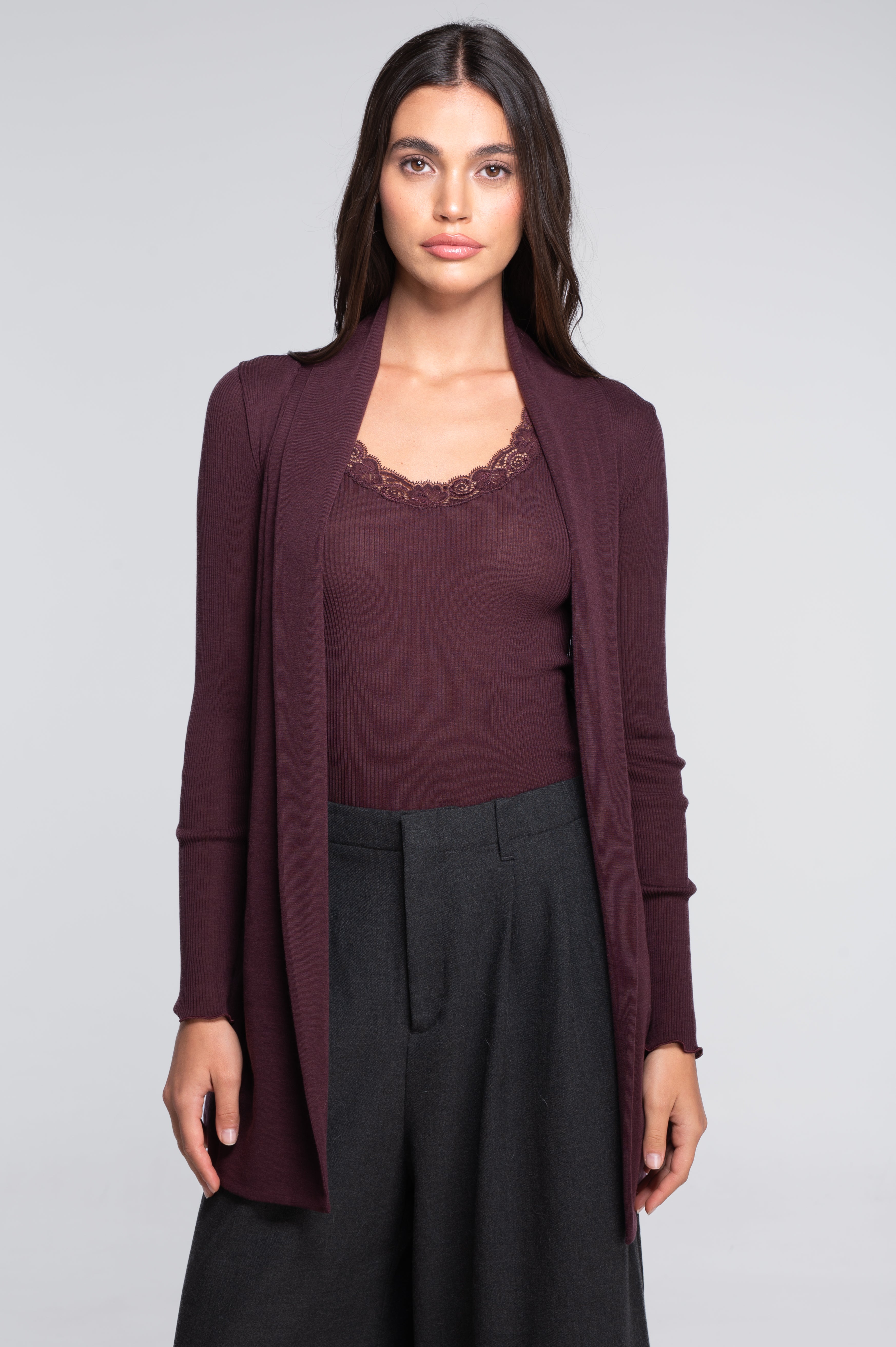 Cardigan Long en Laine et Soie 3463