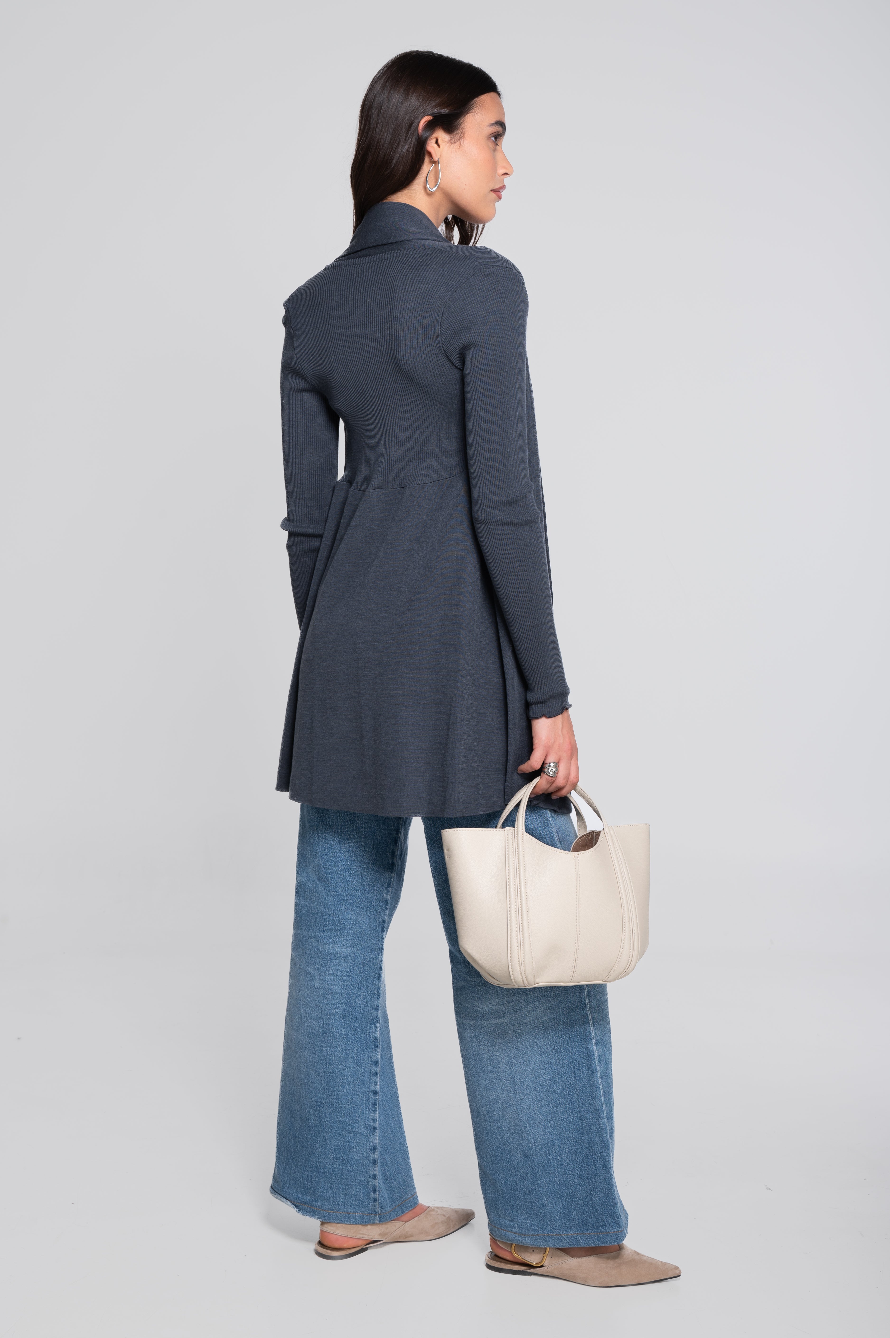 Cardigan Long en Laine et Soie 3463