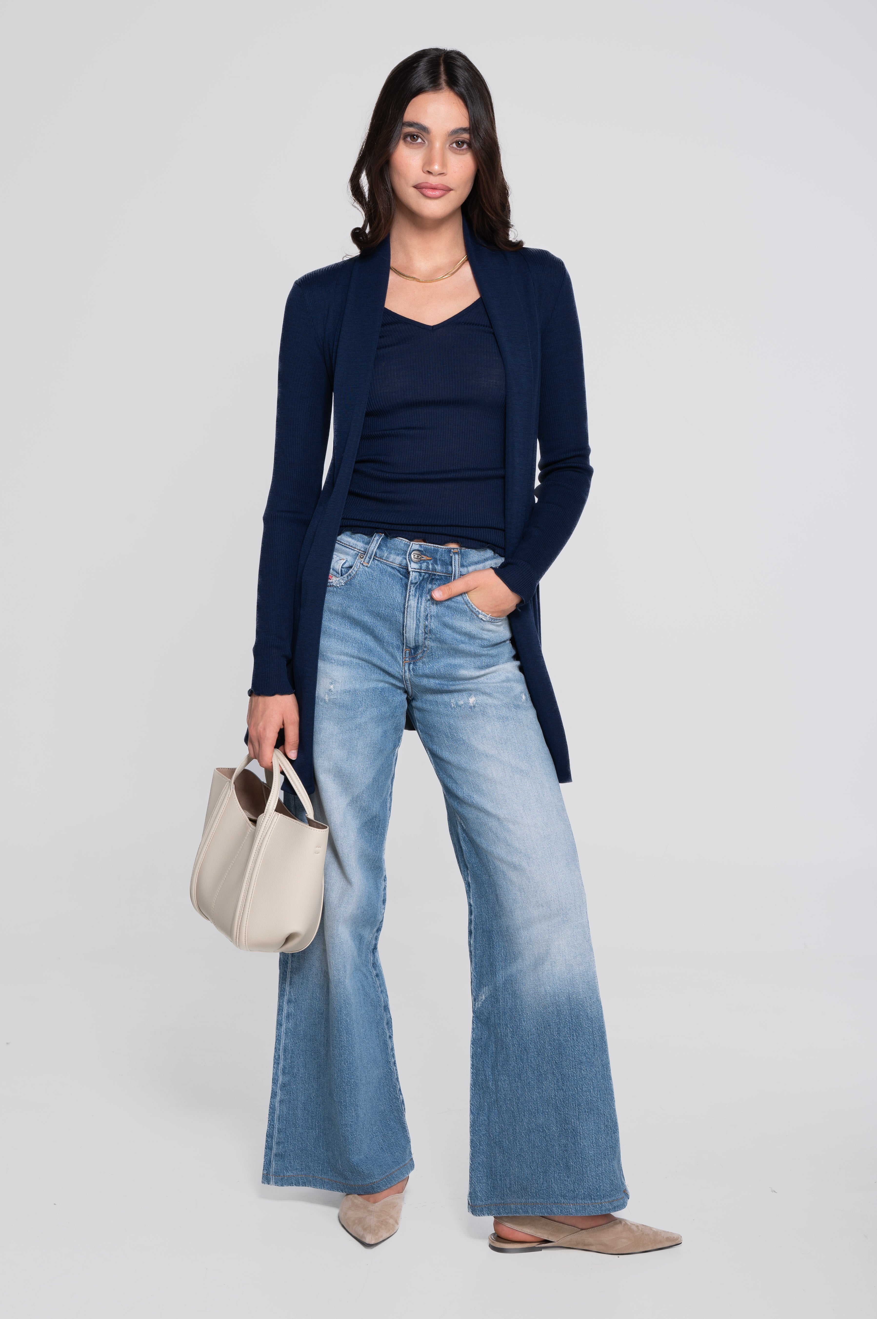 Cardigan Long en Laine et Soie 3463