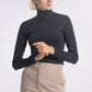 Long-Sleeved Turtleneck shirt in Wool and Silk flat fabric 3478 - Oscalito