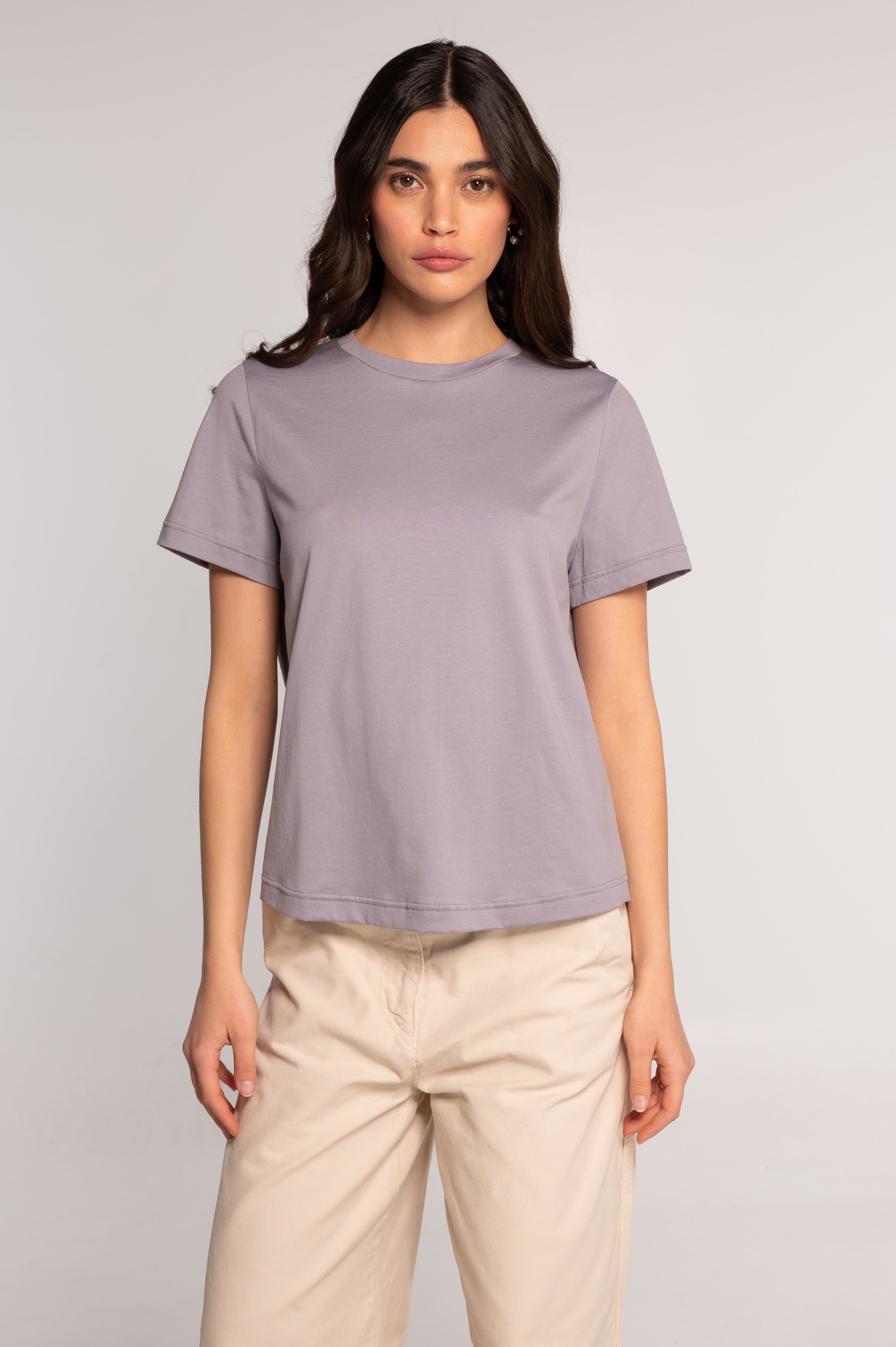 Round neck T-shirt in jersey cotton 409
