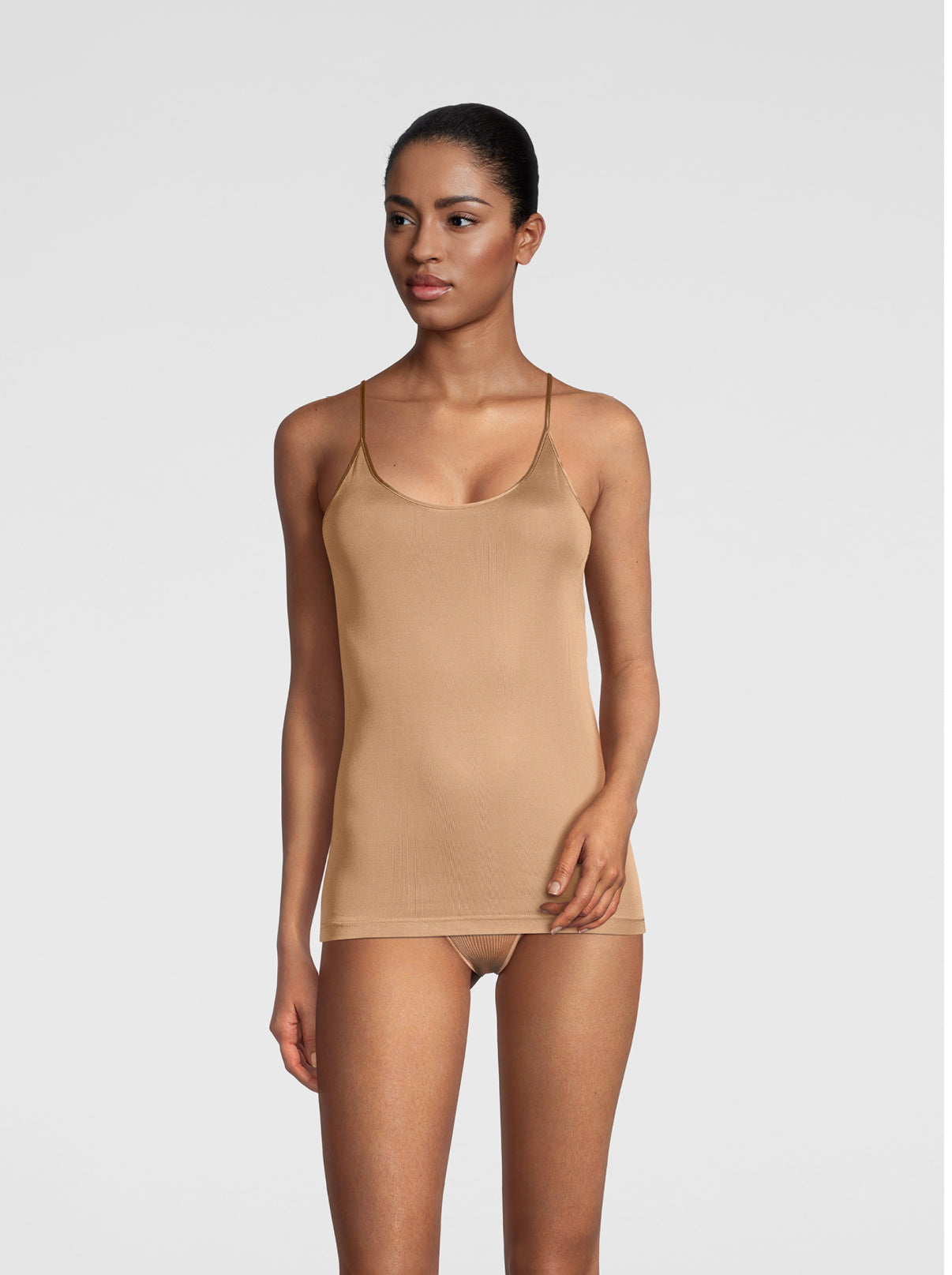 トップス mediam Knit Bare Camisole Pure Silk Camisole Top 4480