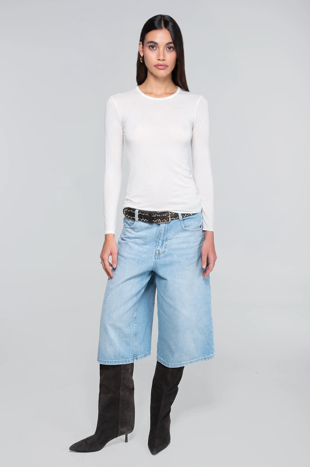 Long-sleeved Shirt in Egyptian Makò Cotton 476