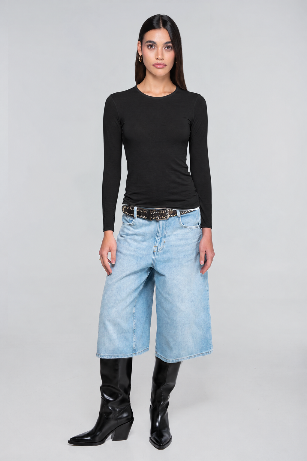 Long-sleeved Shirt in Egyptian Makò Cotton 476