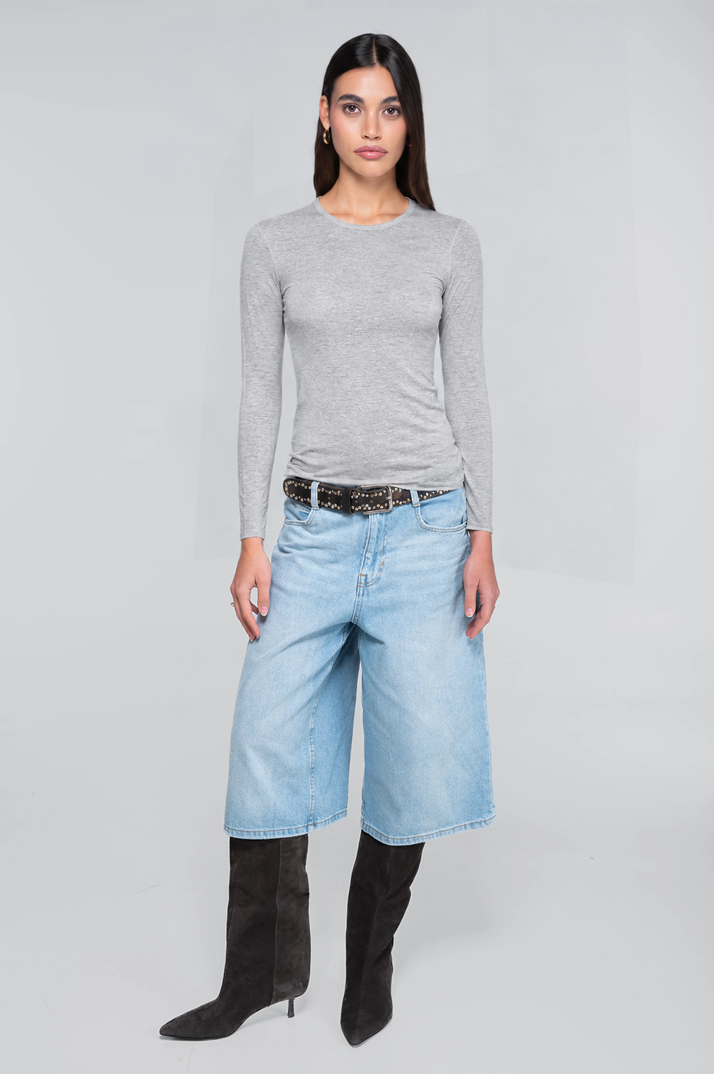 Long-sleeved Shirt in Egyptian Makò Cotton 476