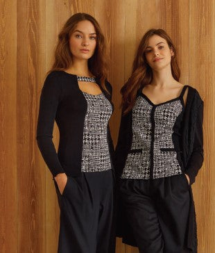 Tissu jacquard sans manches wool&silk 5630