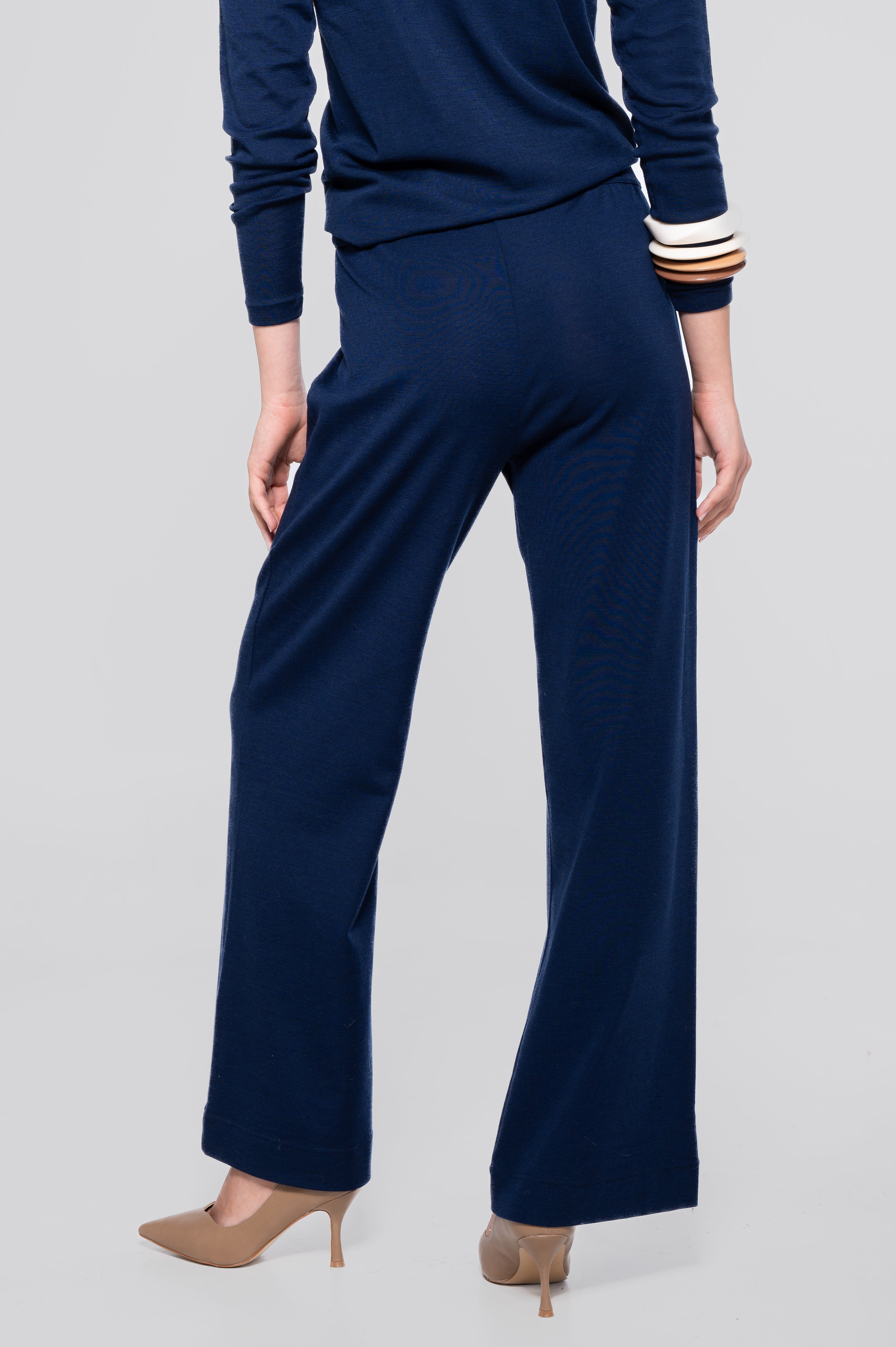 Wide-leg wool and silk trousers 5681