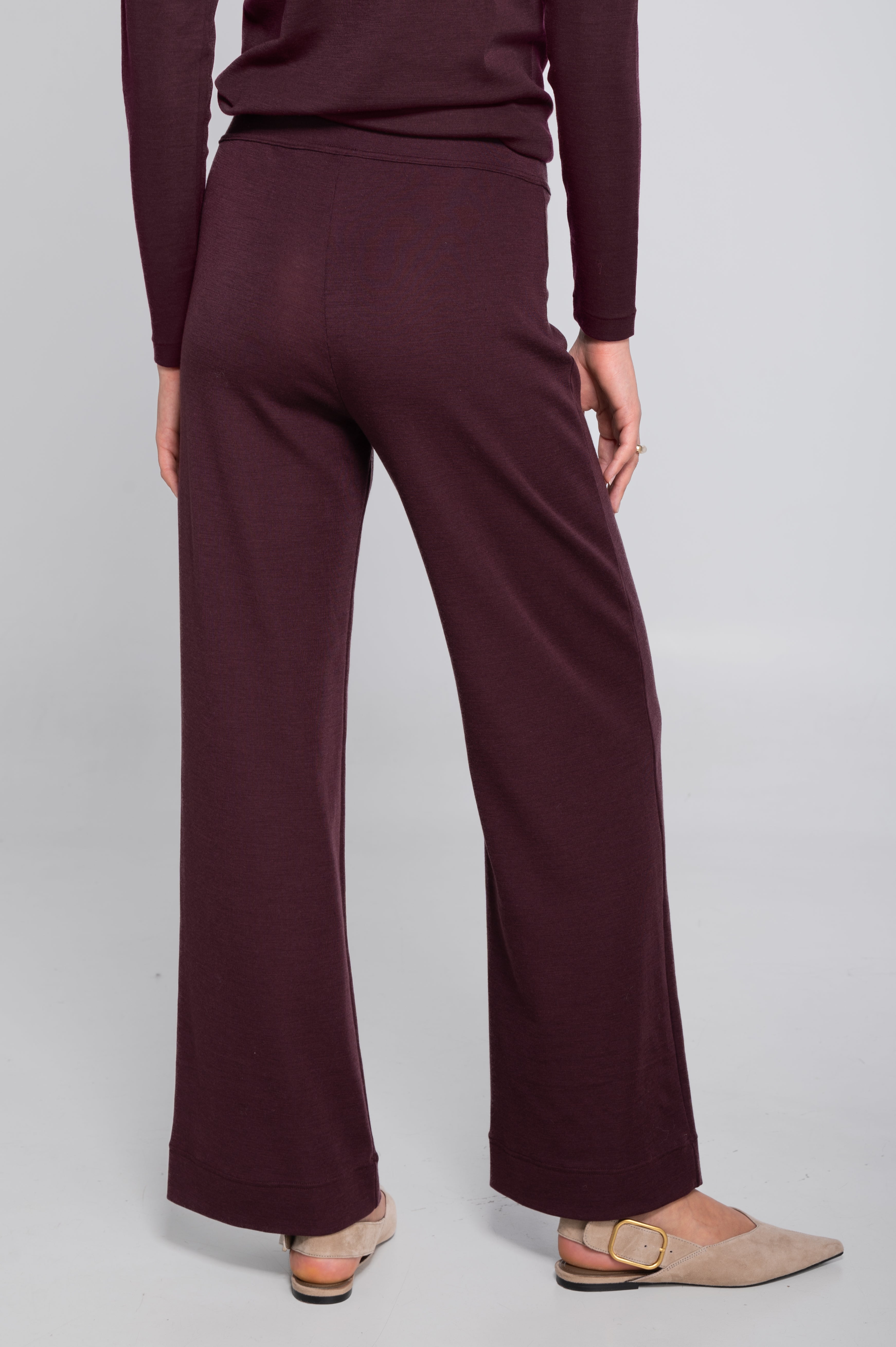 Wide-leg wool and silk trousers 5681