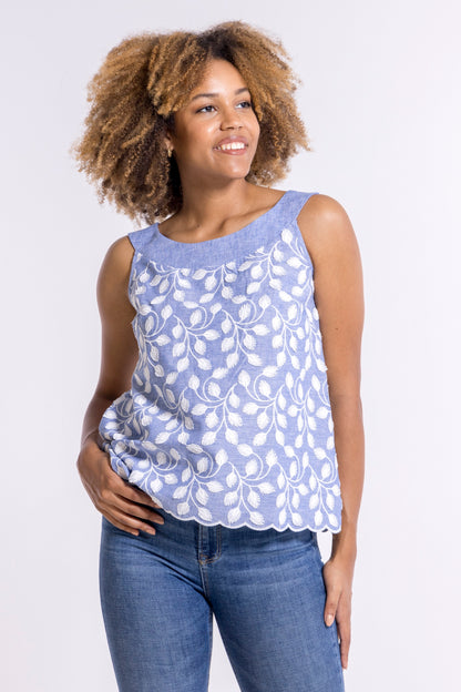 Top Woman50% COTTON , 50% FLAX 5710M - Oscalito