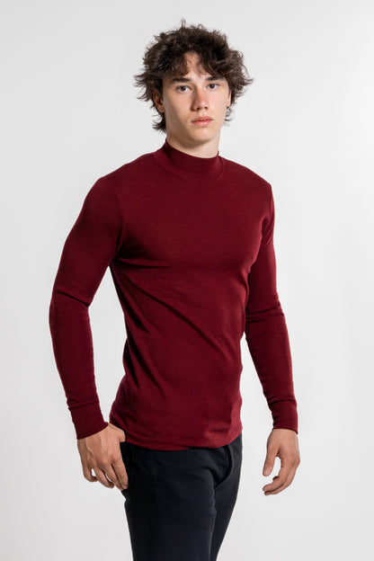 Mock Turtleneck in Wool and Silk 628 - Oscalito