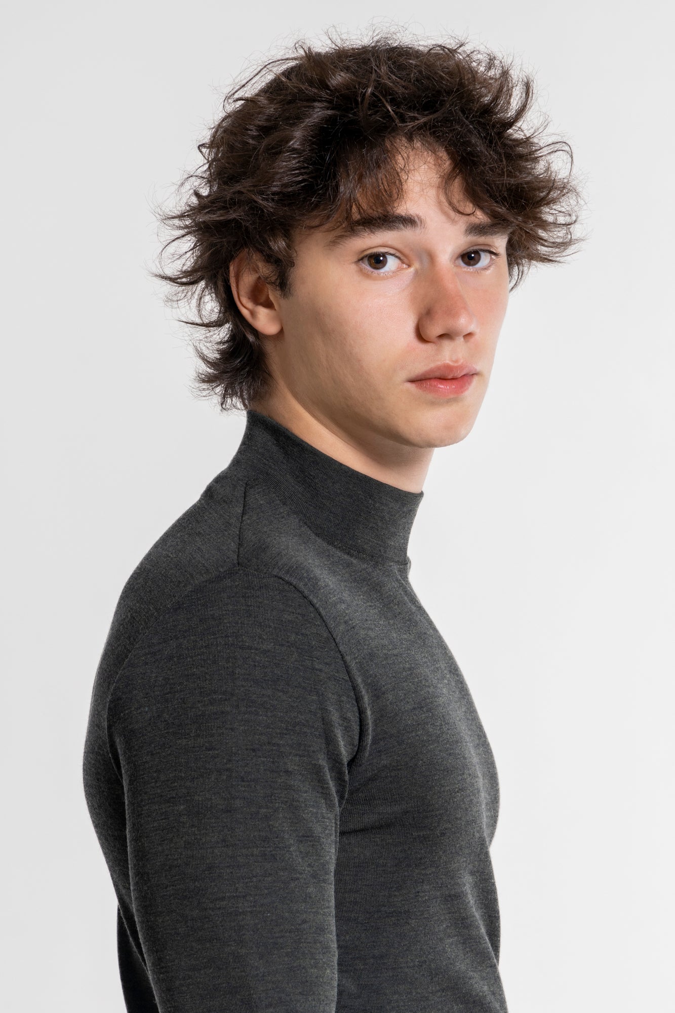 Men's silk blend mock turtleneck best sale