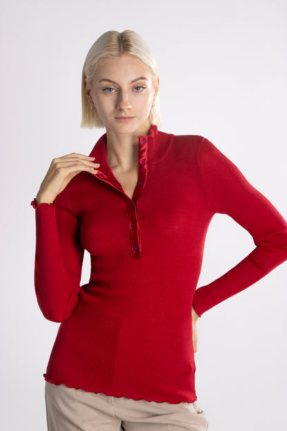 Longsleeves Woman70% Wool , 30% Silk 6347 - Oscalito