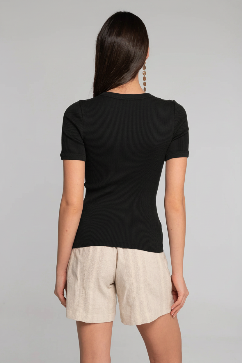 Cotton round neck T-shirt 7159