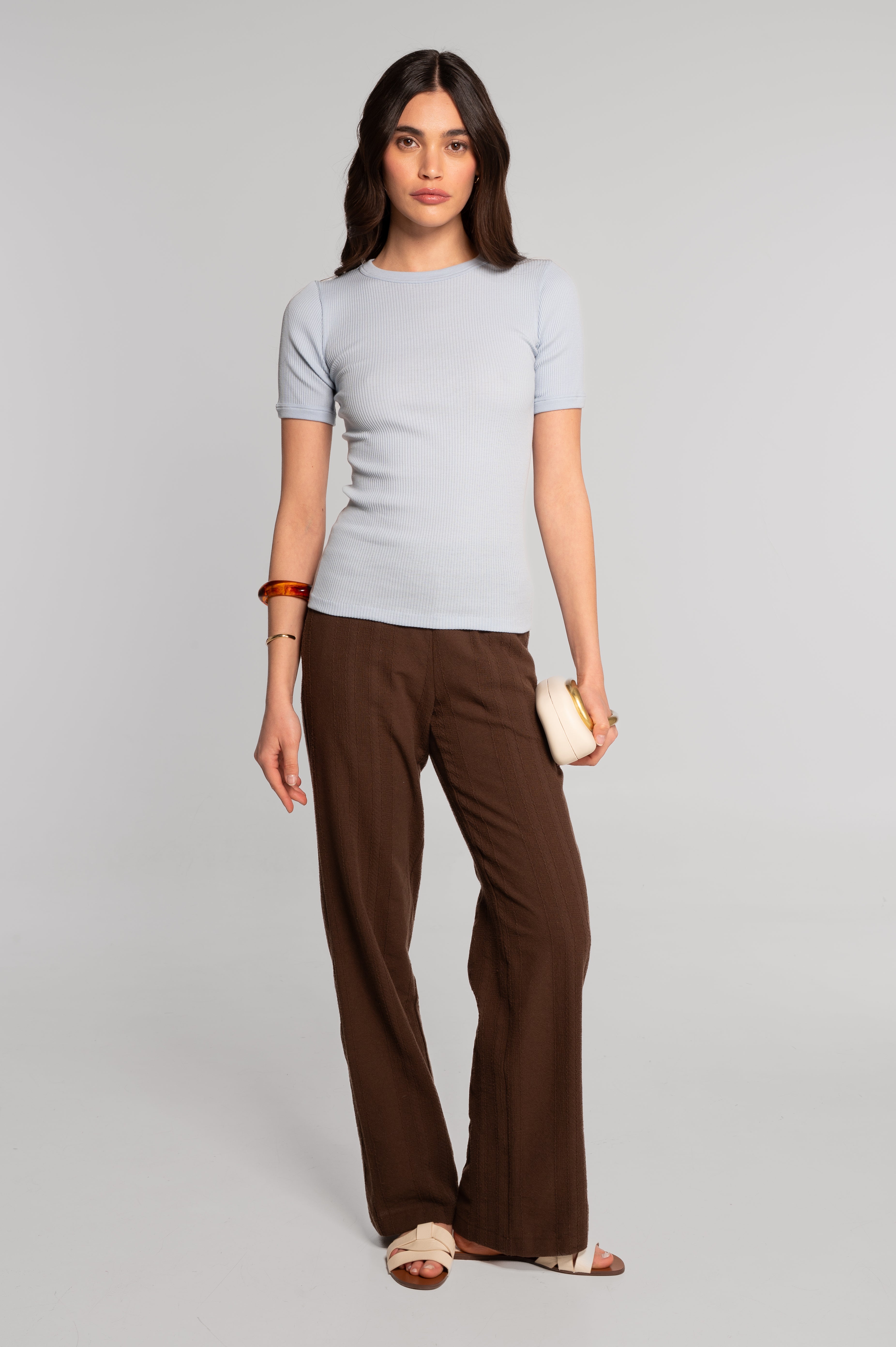 Cotton round neck T-shirt 7159