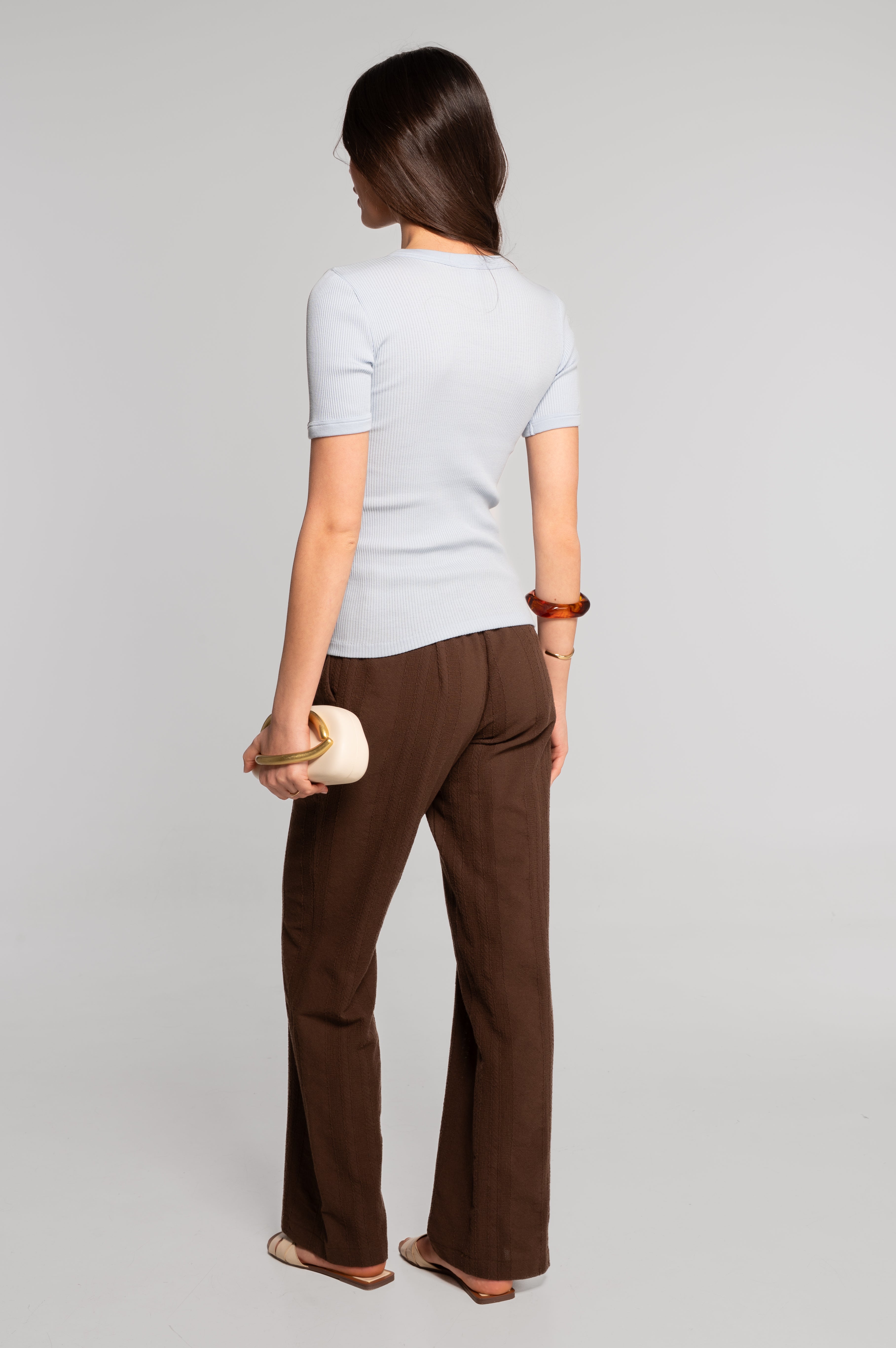 Cotton round neck T-shirt 7159