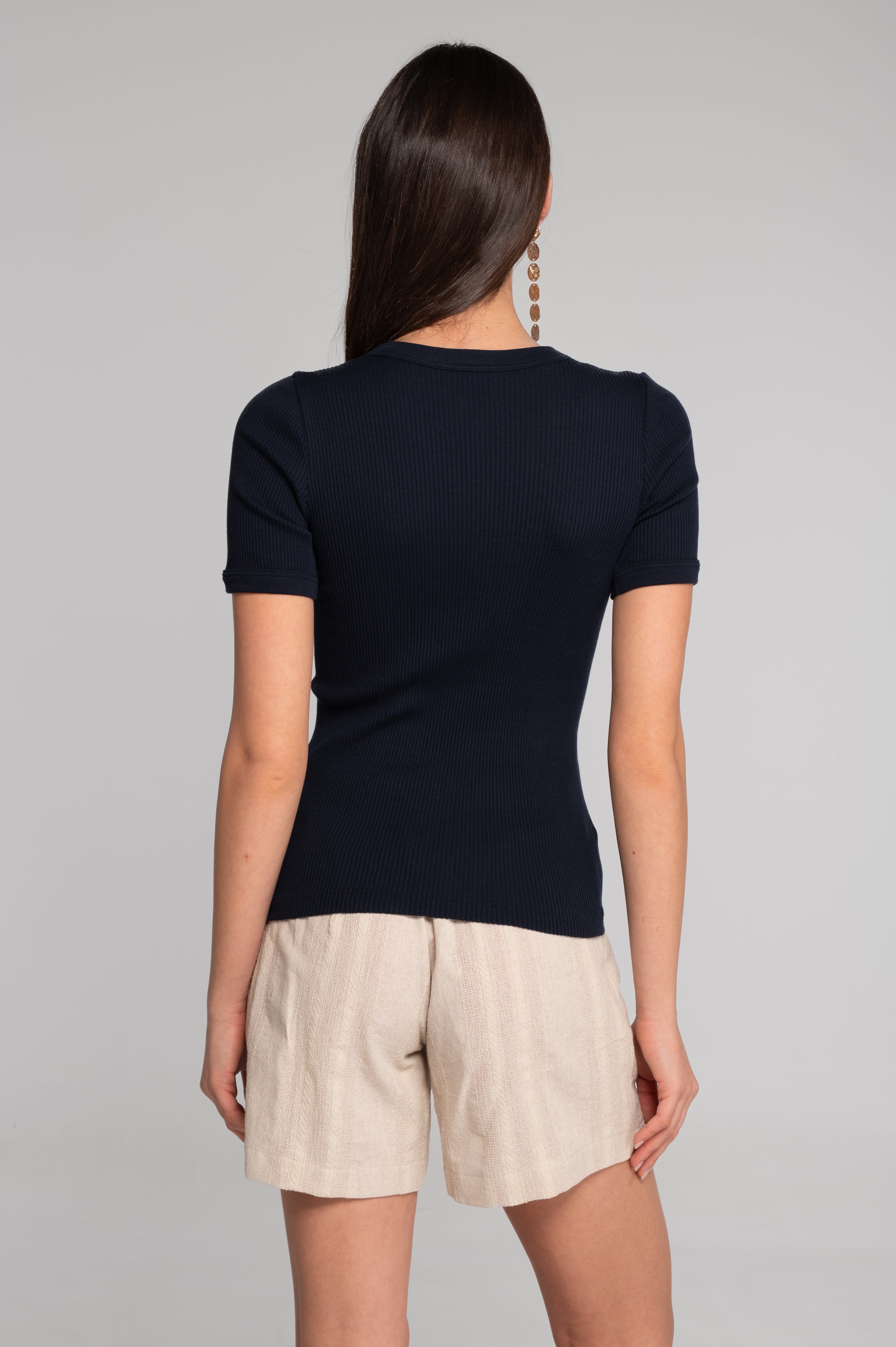 Cotton round neck T-shirt 7159