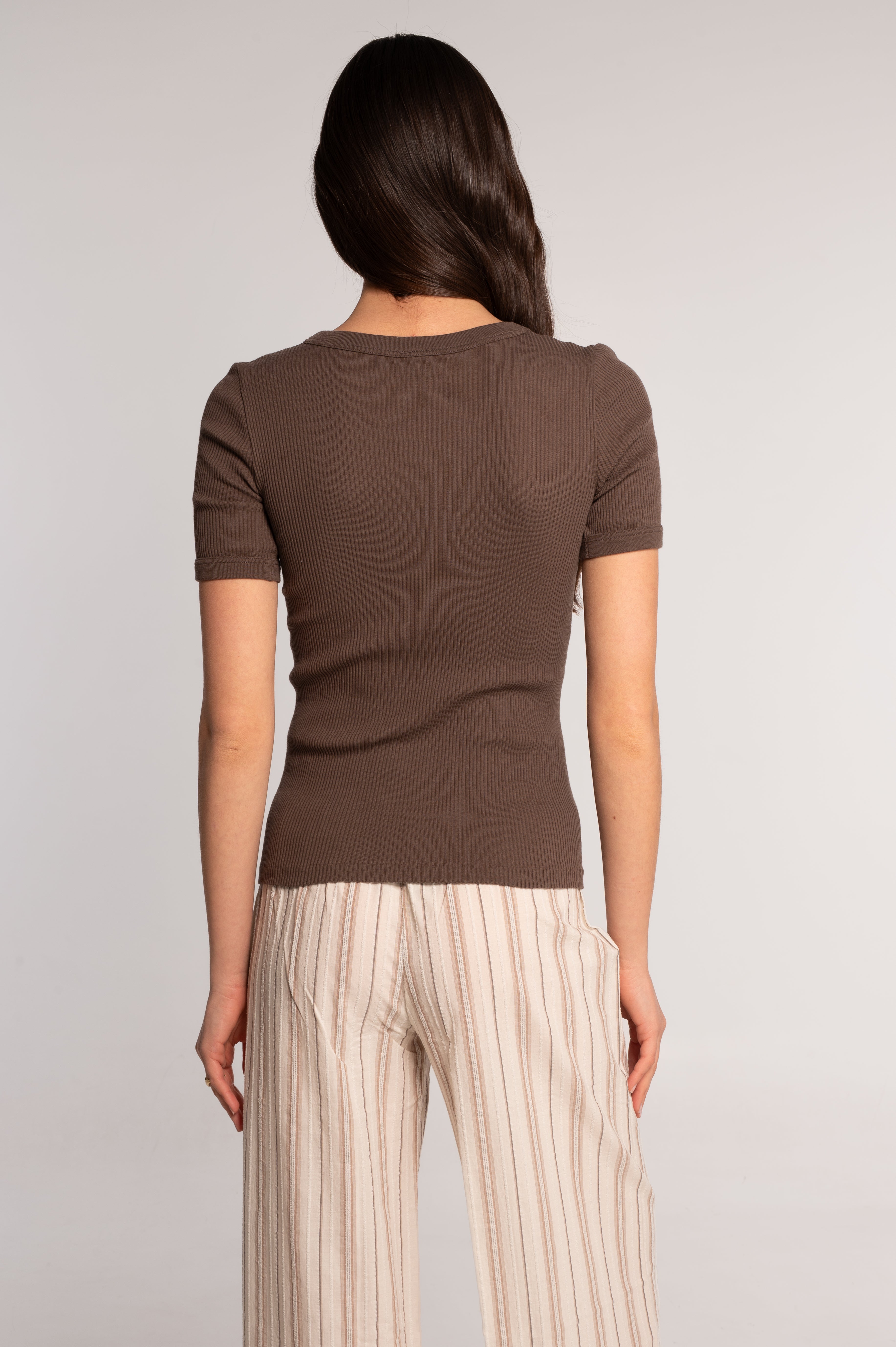 Cotton round neck T-shirt 7159