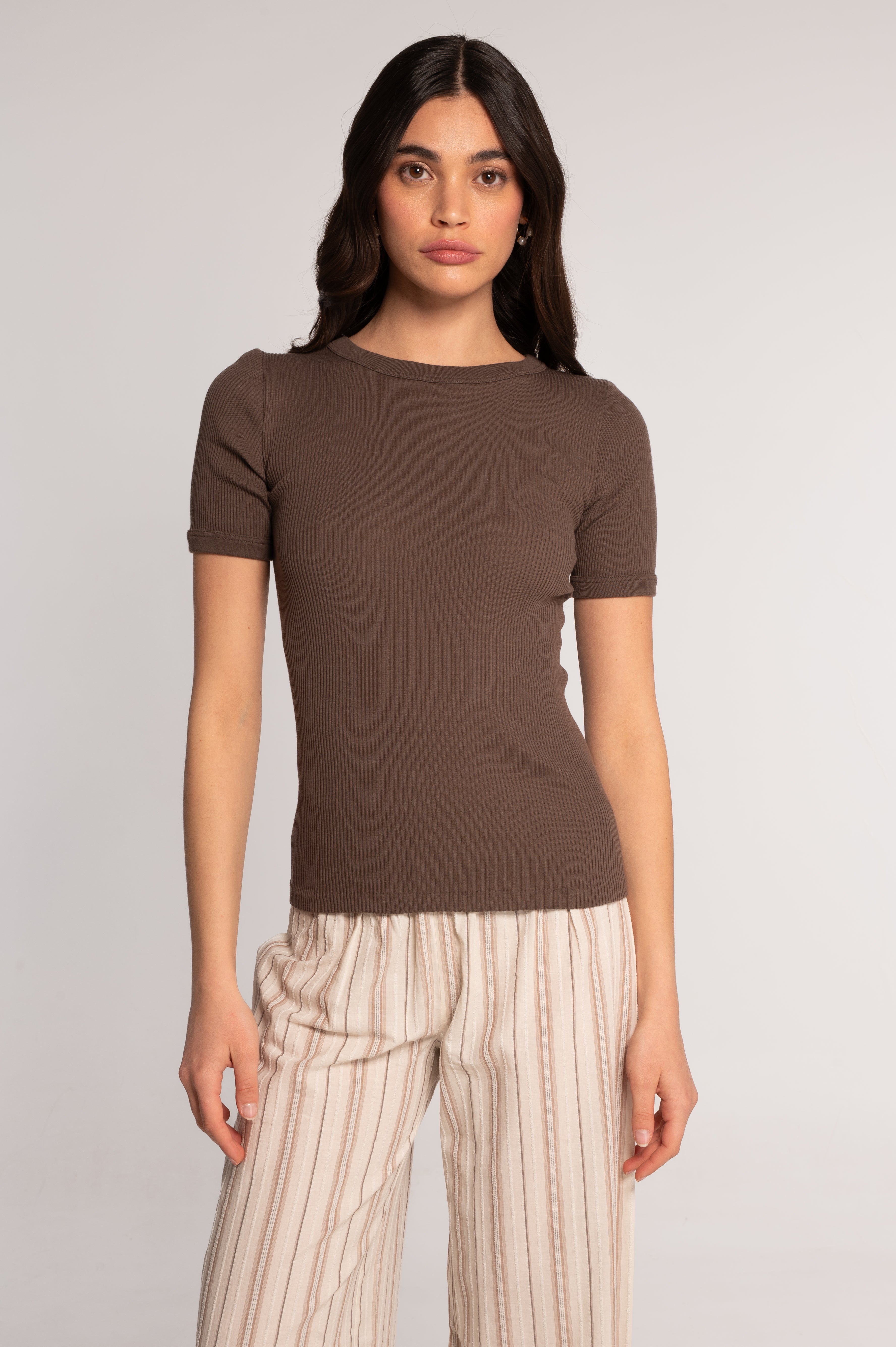 Cotton round neck T-shirt 7159