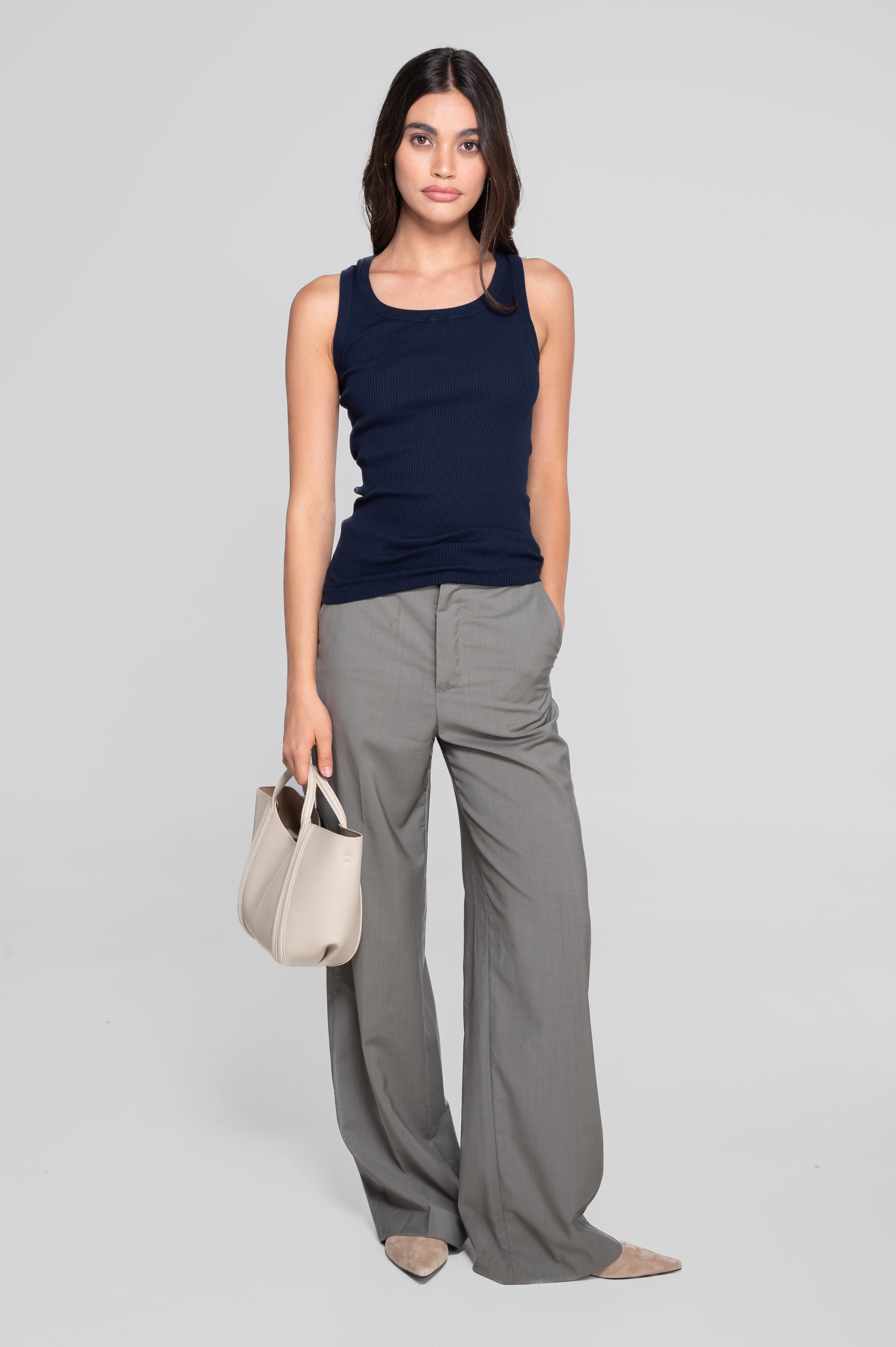 Set canottiera in cotone da donna 7165 + top in cotone da donna 7166