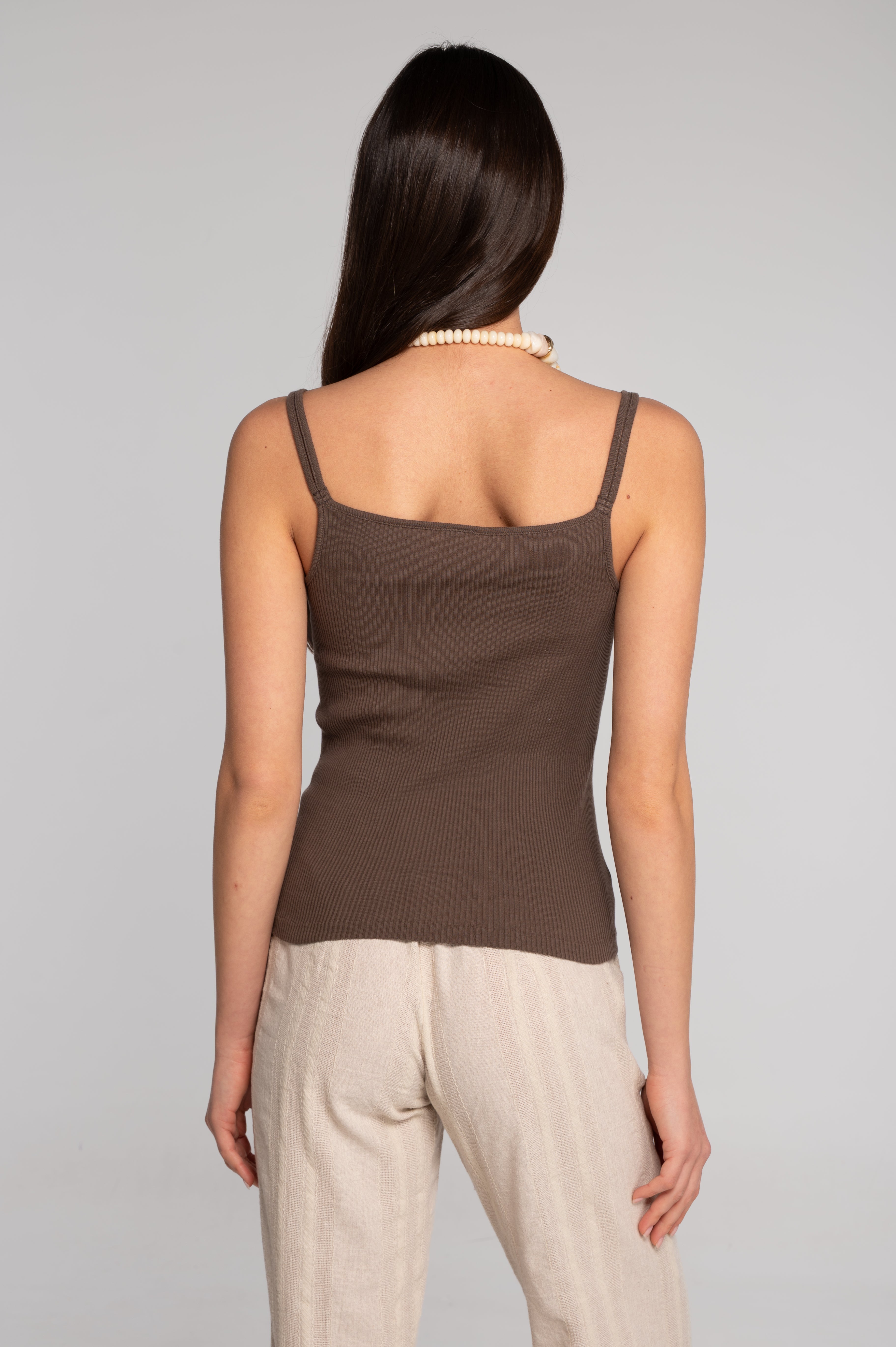 Cotton camisole top with double straps 7170