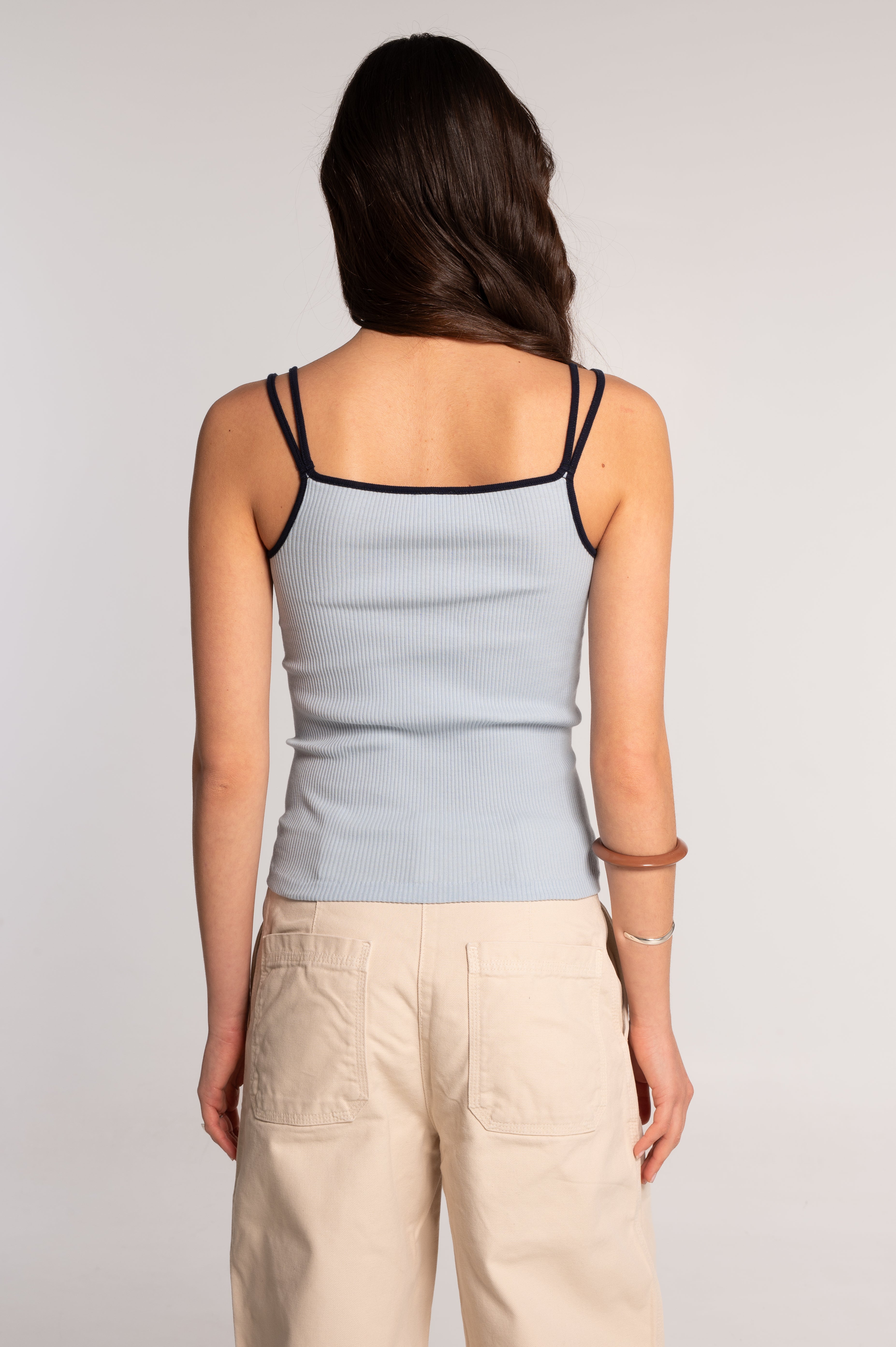Cotton camisole top with double straps 7170