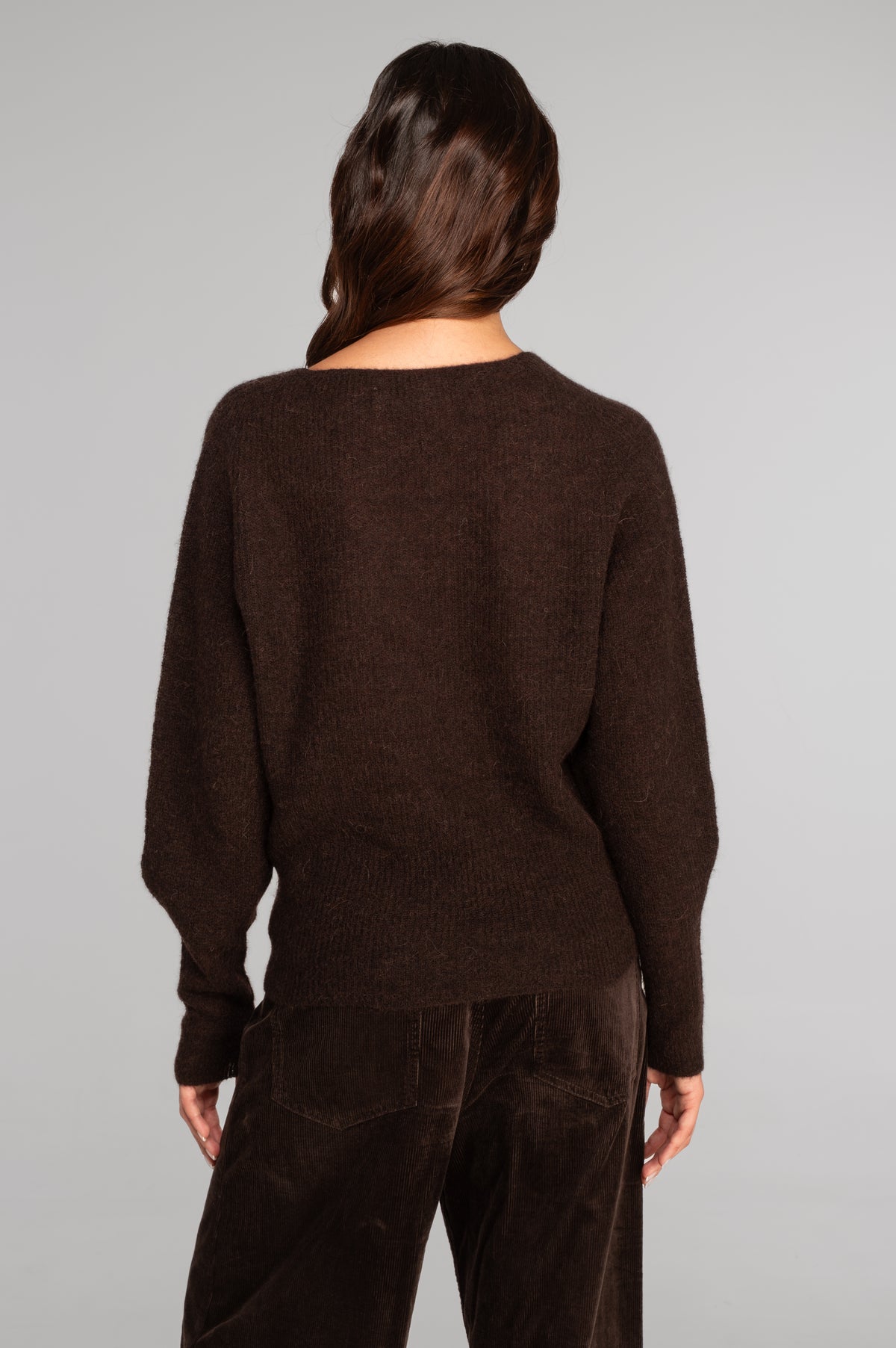 V neck pullover in alpaca 7483