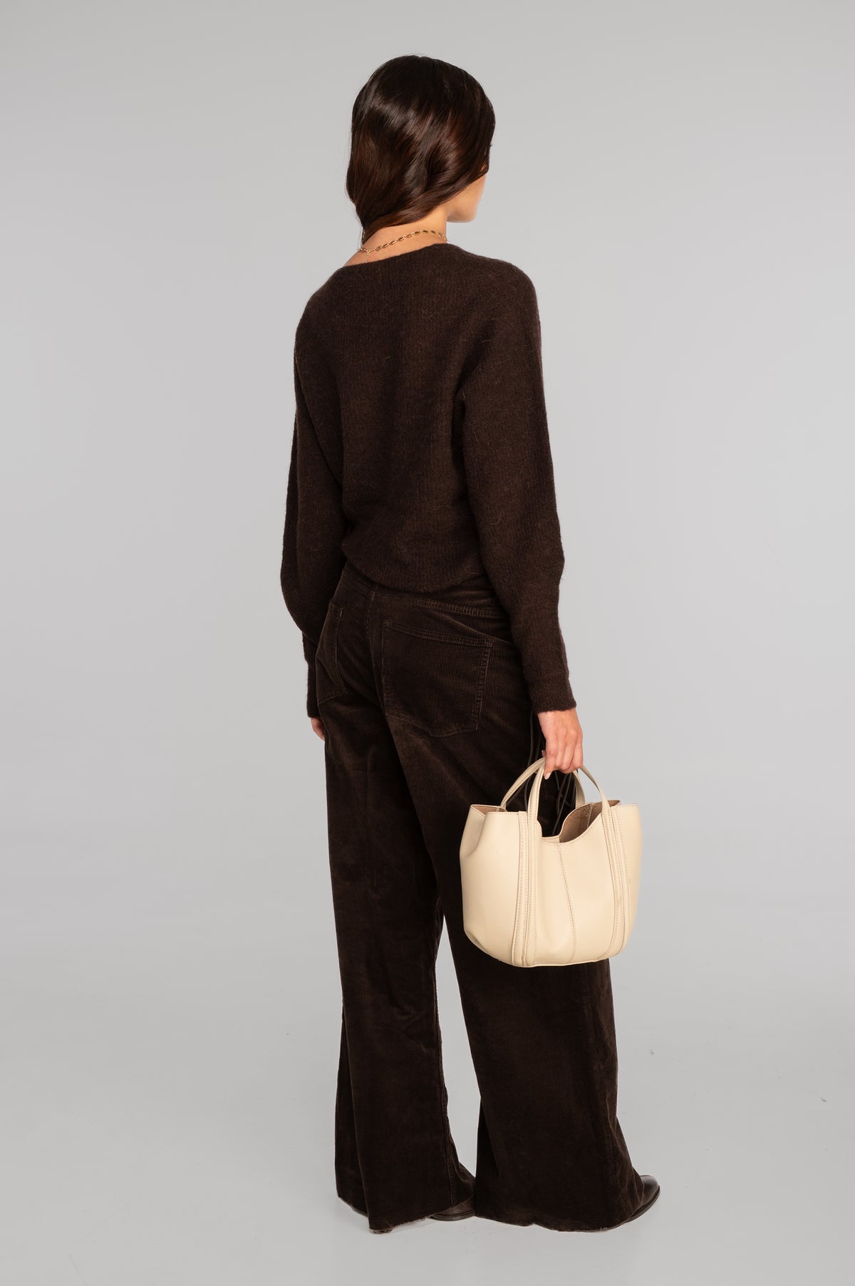 V neck pullover in alpaca 7483