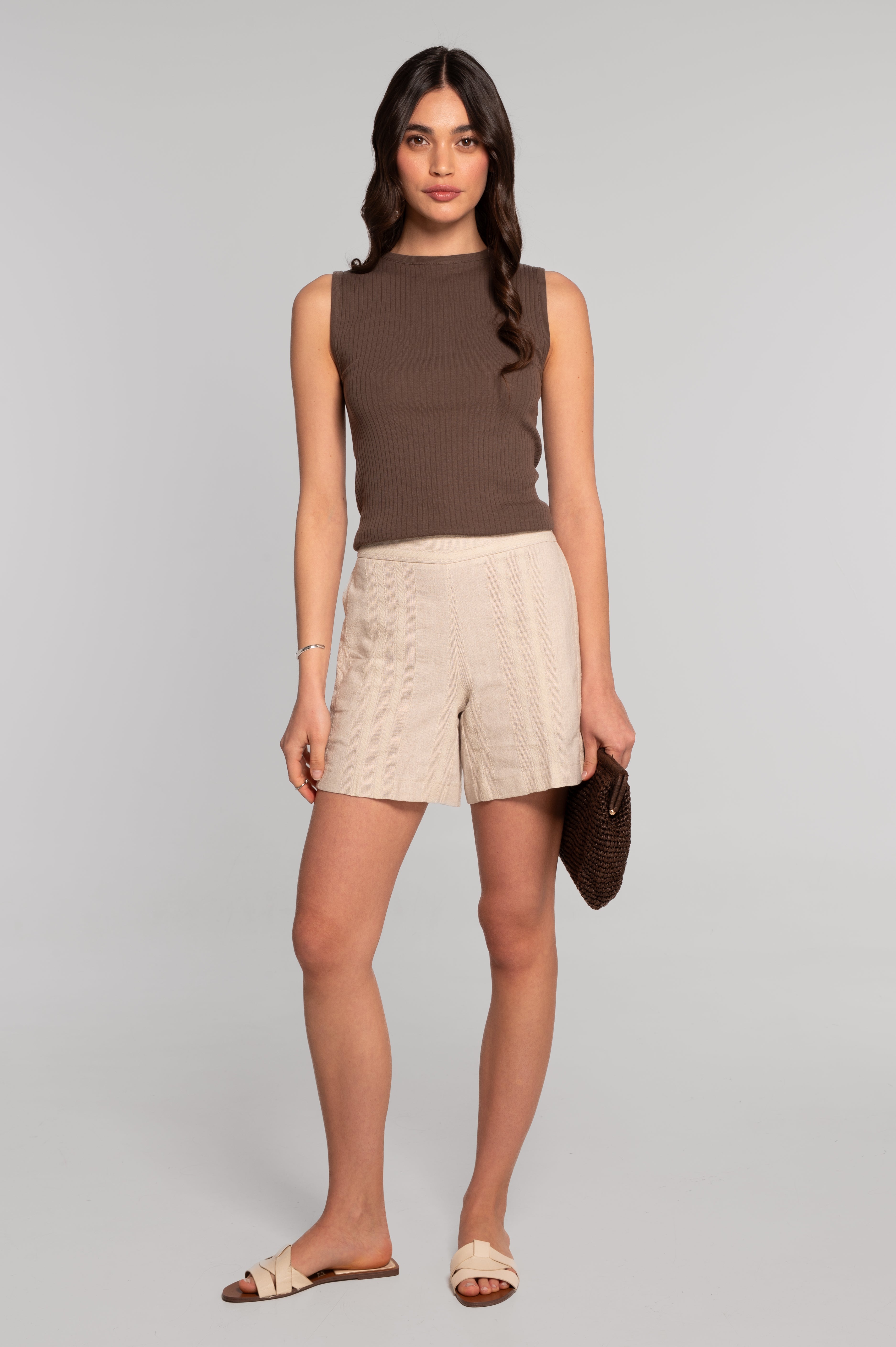 Cotton round neck top 7562