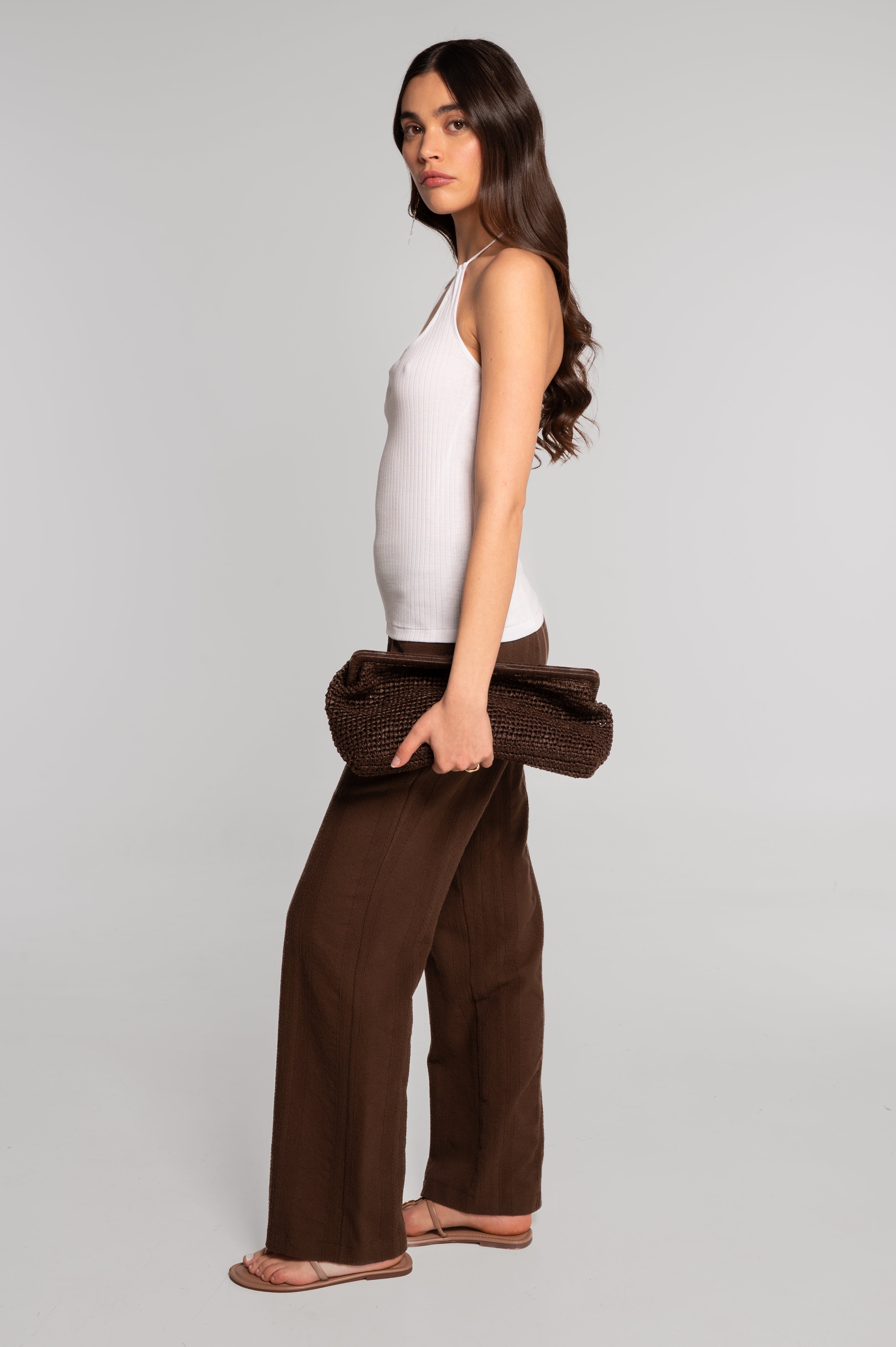 Cotton top with a keyhole detail 7563