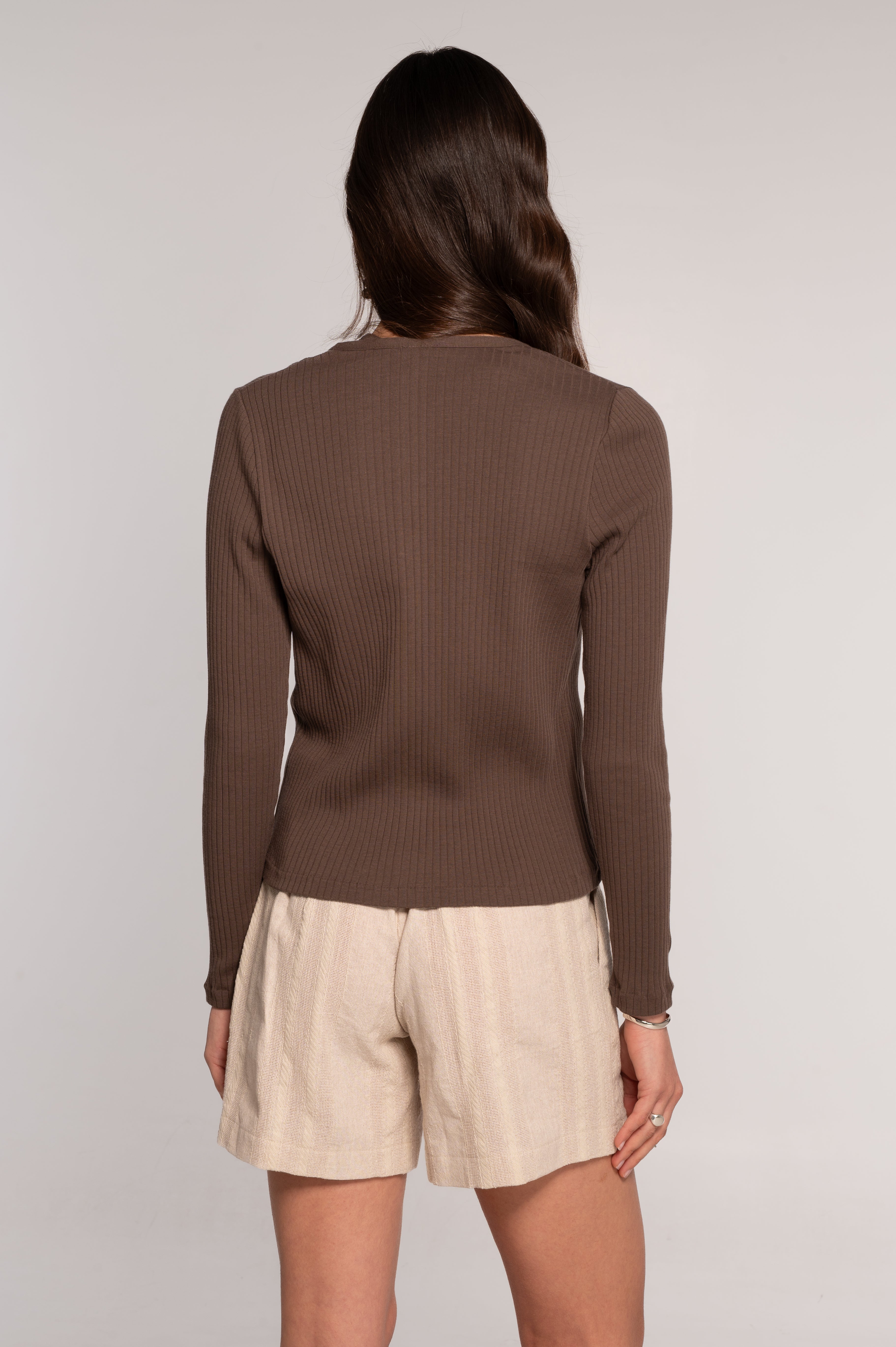 Cotton long sleeves cardigan 7564