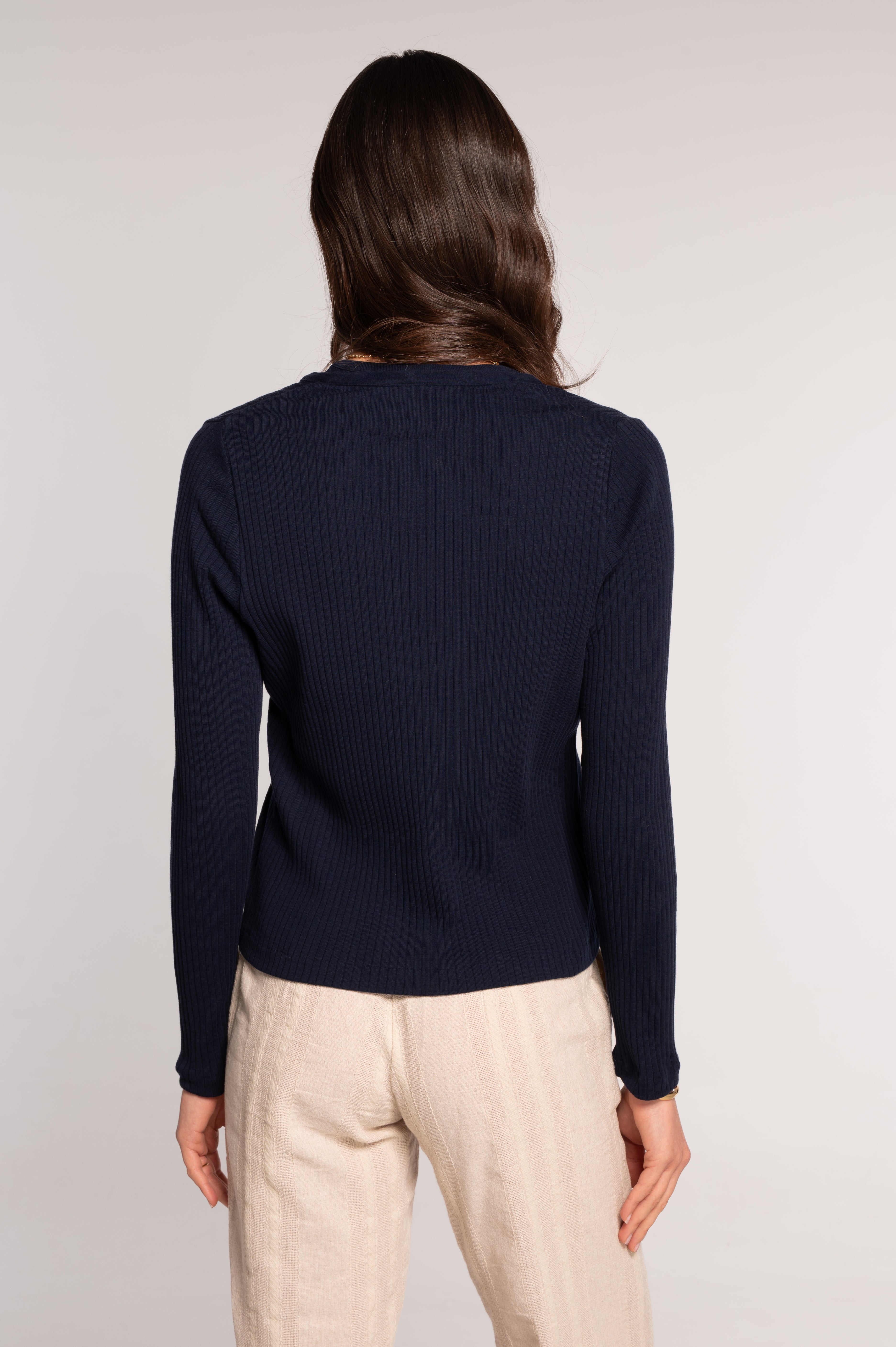 Cotton long sleeves cardigan 7564