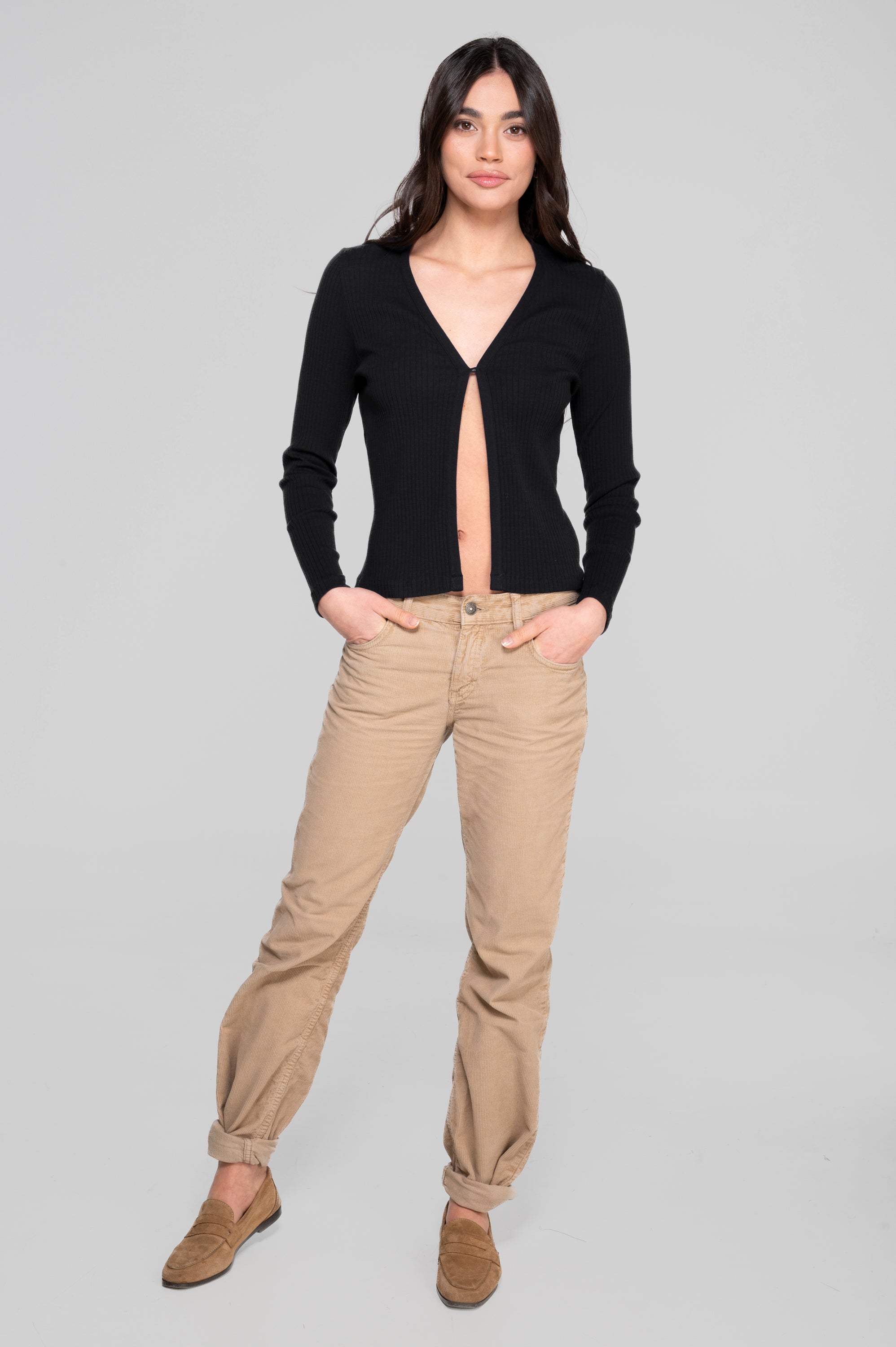 Cotton long sleeves cardigan 7564