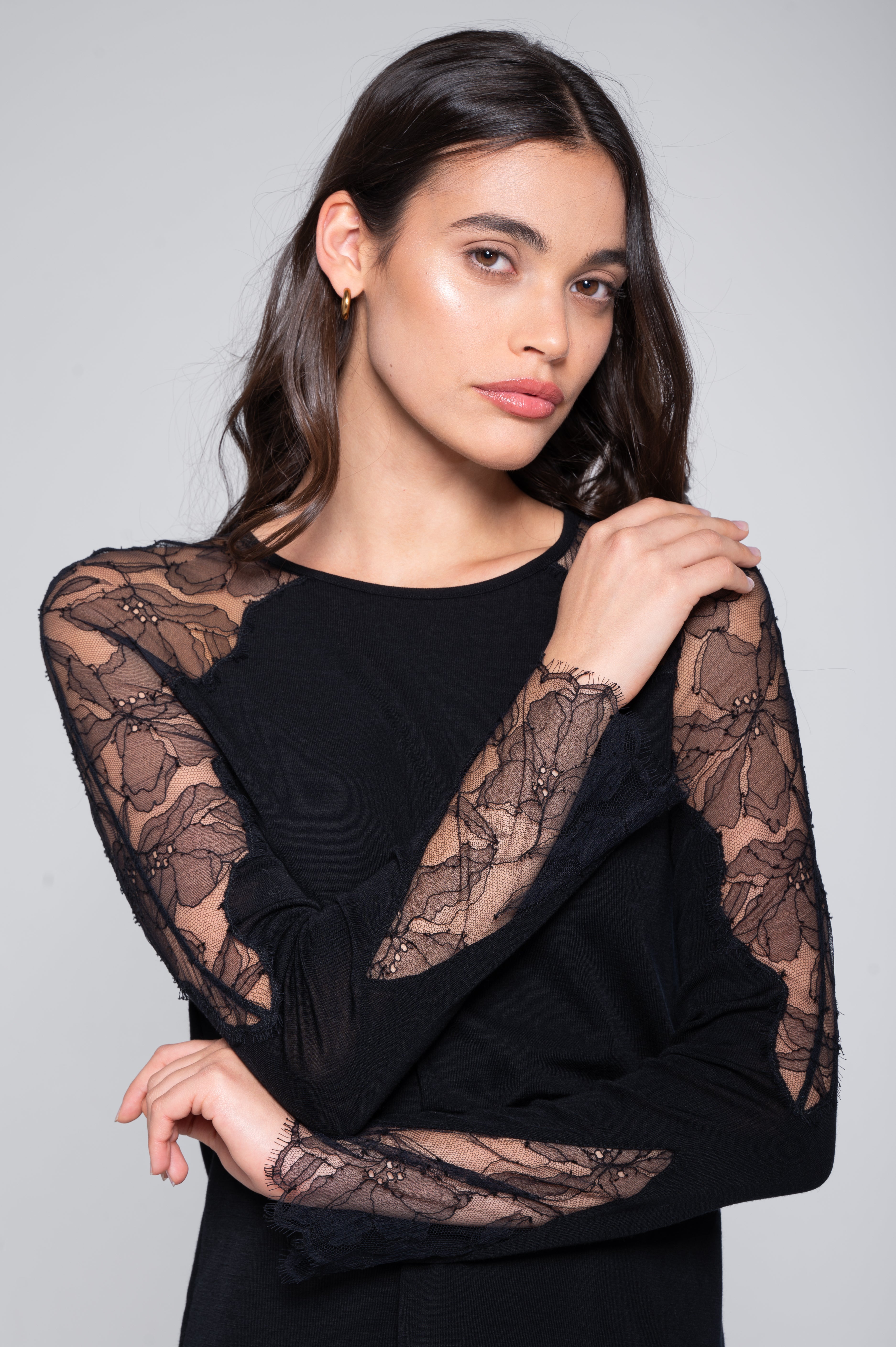 Longsleeves Woman70% Wool , 30% Silk 7603