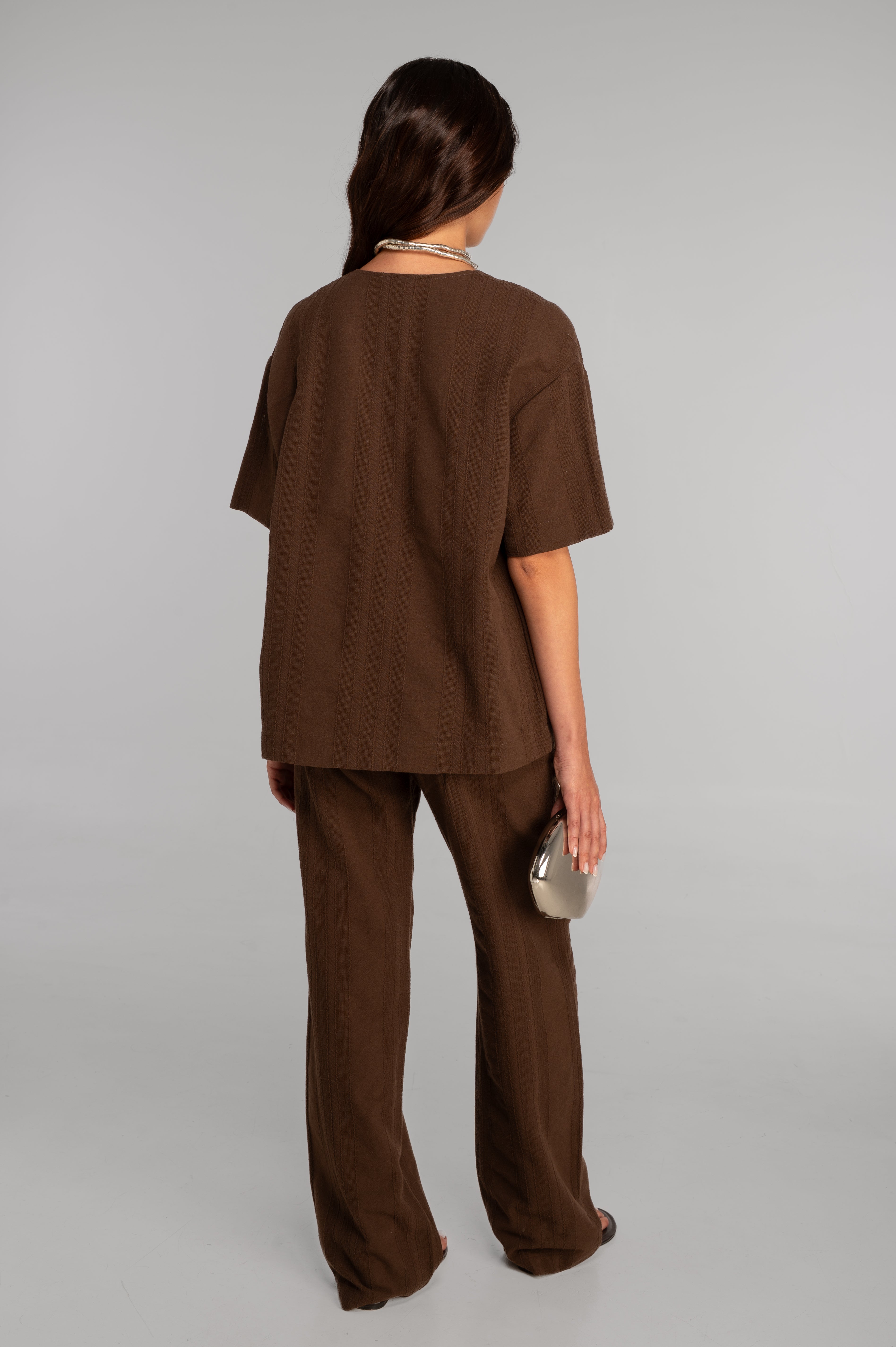 Giacca stile kimono in jacquard di cotone 7732X
