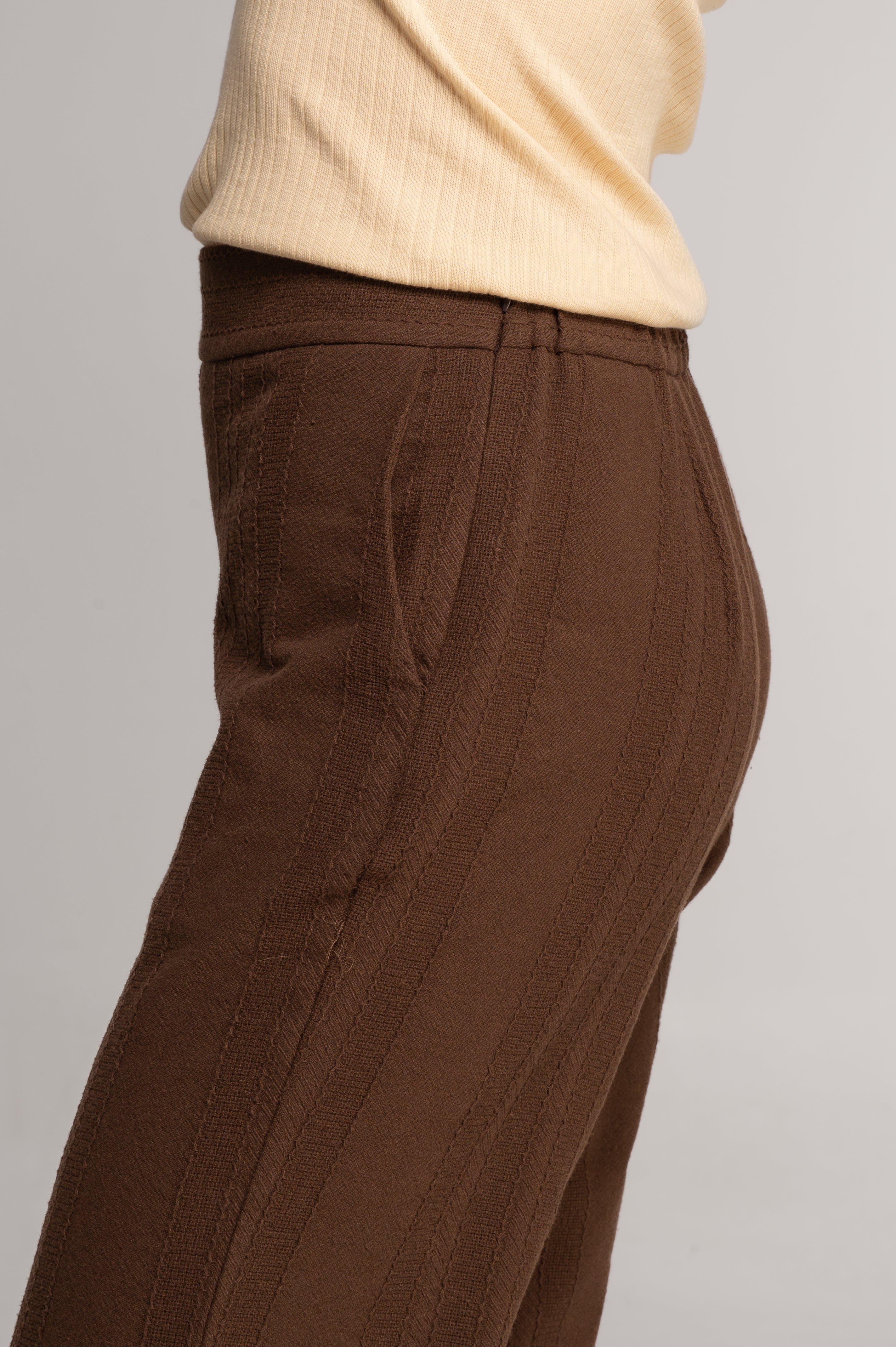 Cotton jacquard wide-leg trousers 7733X